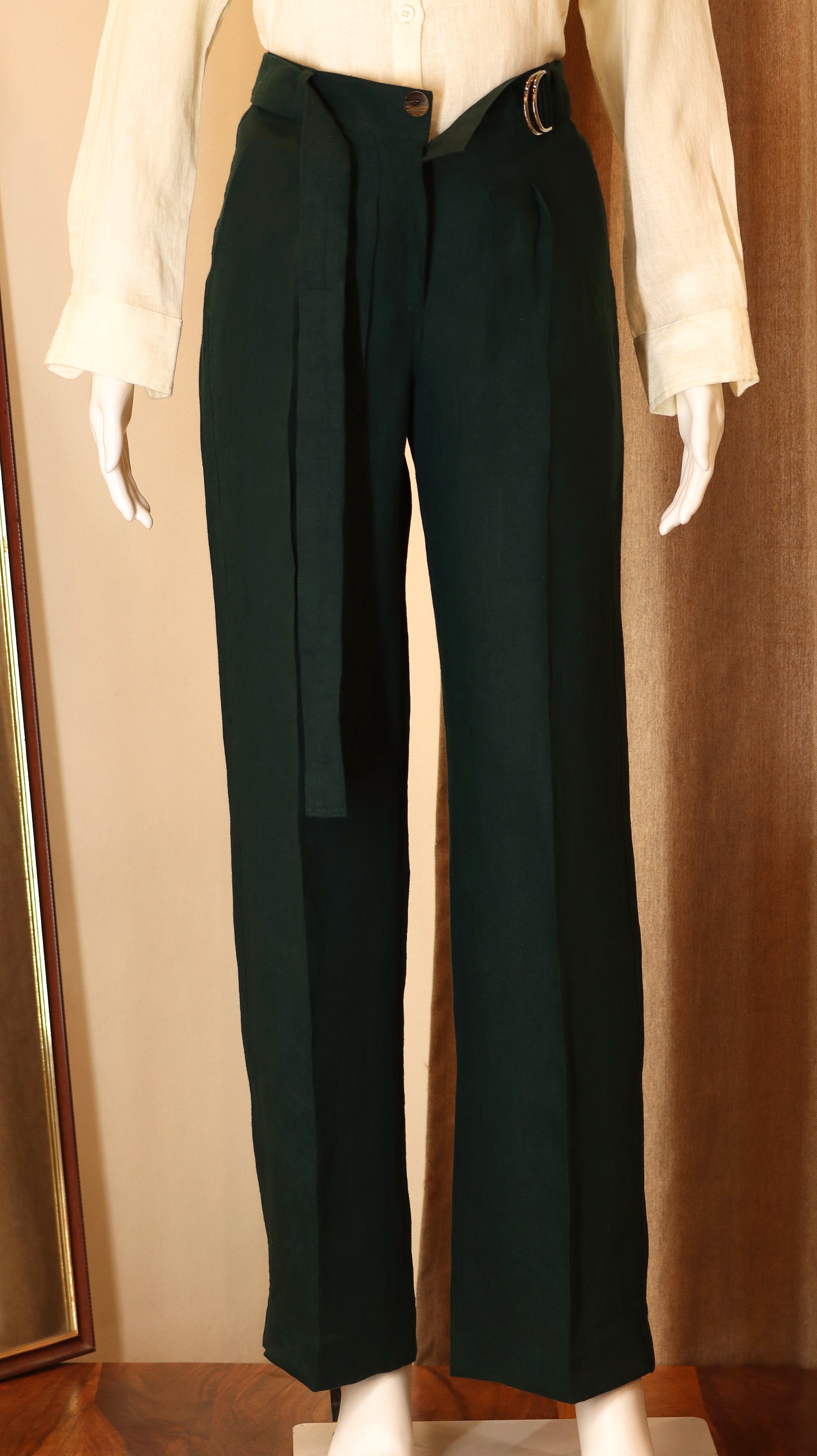wide-leg pants (100% Linen)