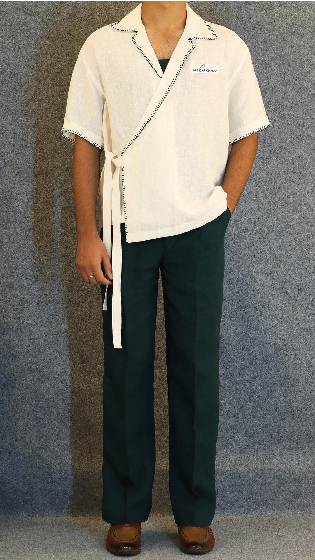 oyster white shirt (100% Linen)