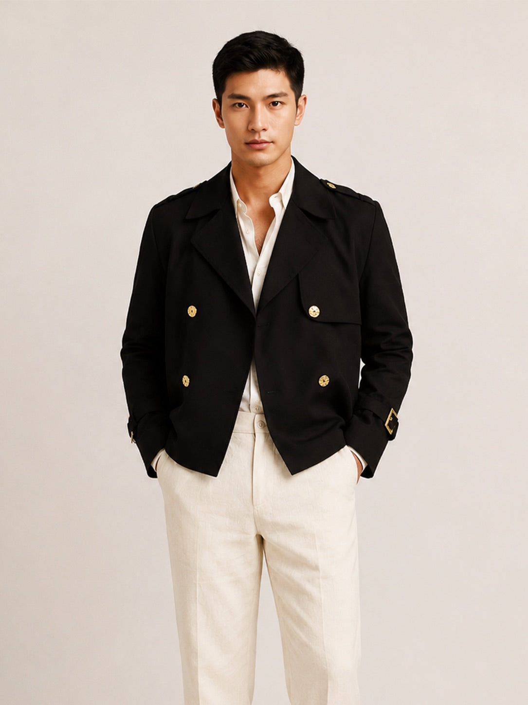 CROPPED DOUBLE BREASTED JACKET