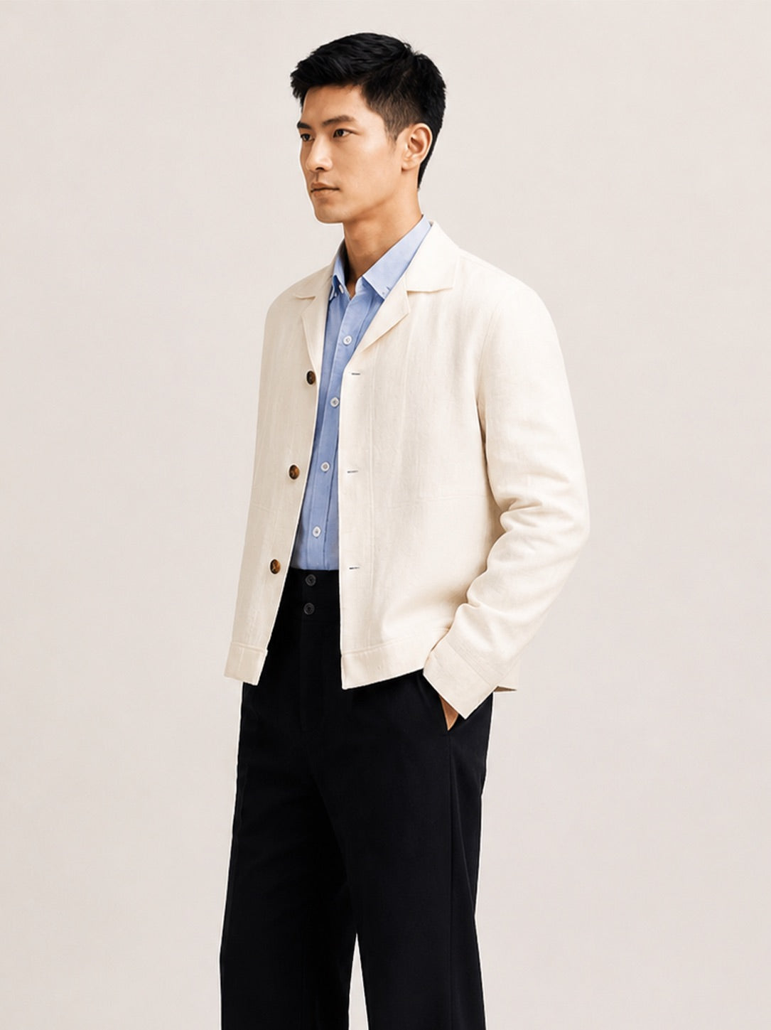 NATURAL LINEN JACKET