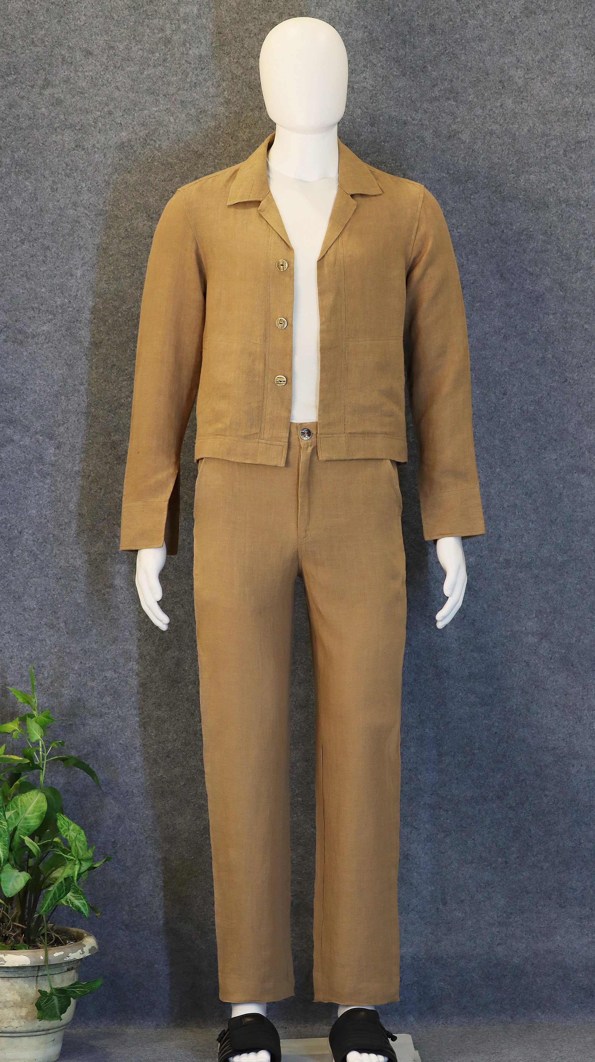 Cocoa Co-ord Set (100% Linen)