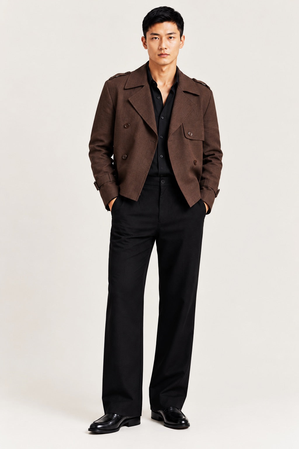 BROWN LINEN JACKET