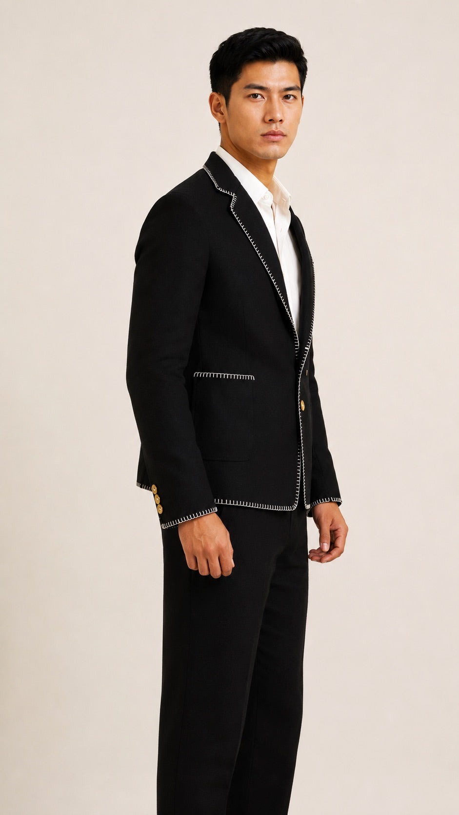 NOIR STITCHWORK JACKET