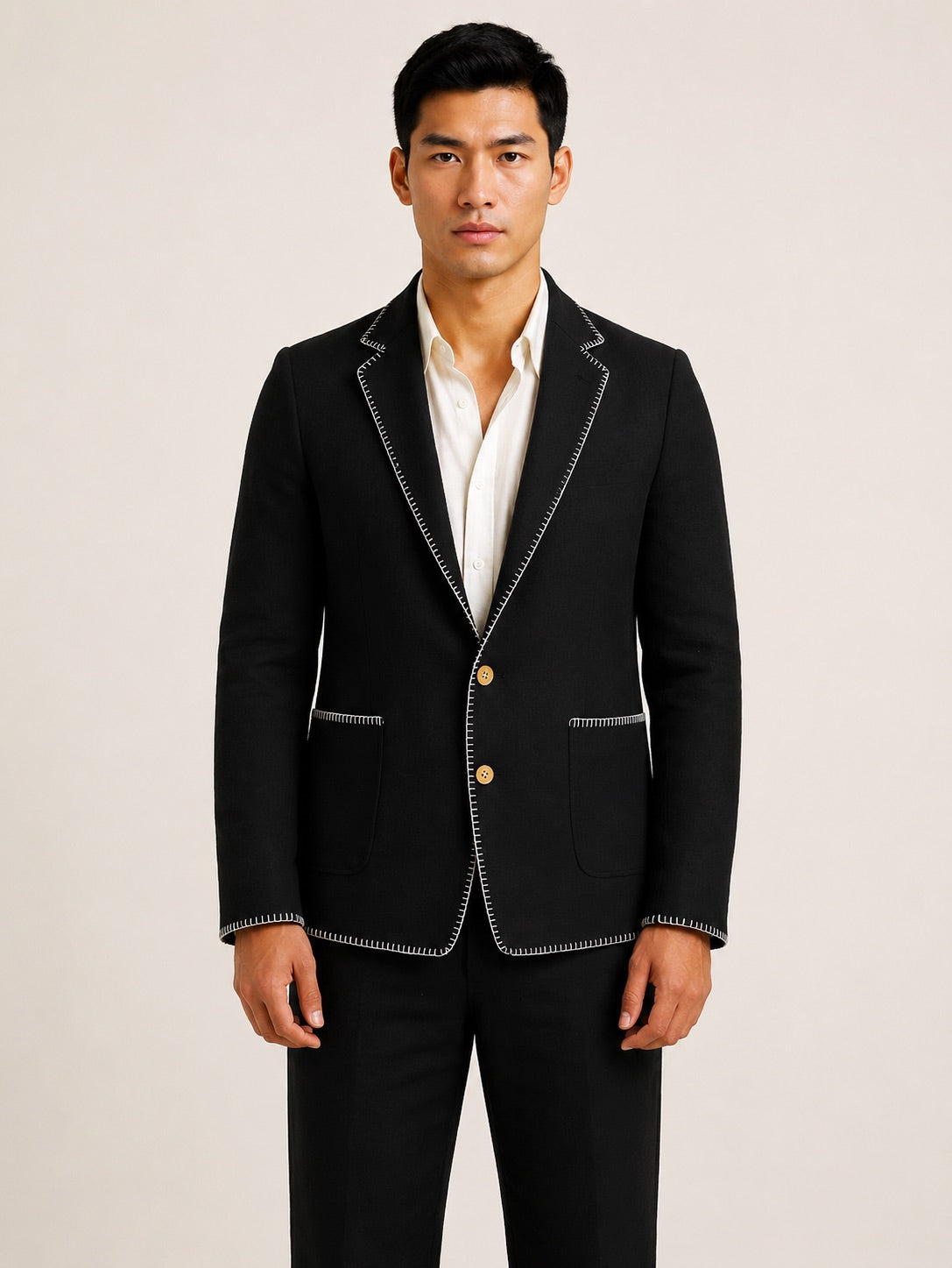 NOIR STITCHWORK JACKET