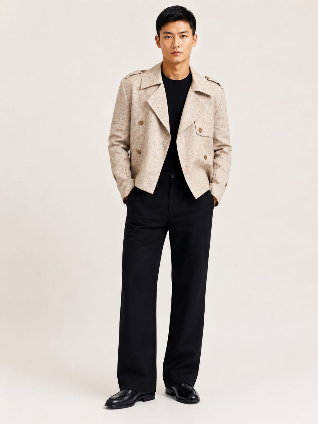 CHAMBRAY LINEN COAT