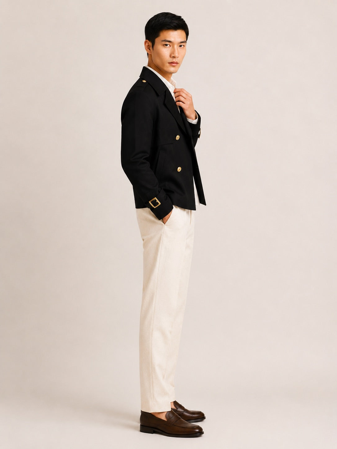 CROPPED DOUBLE BREASTED JACKET