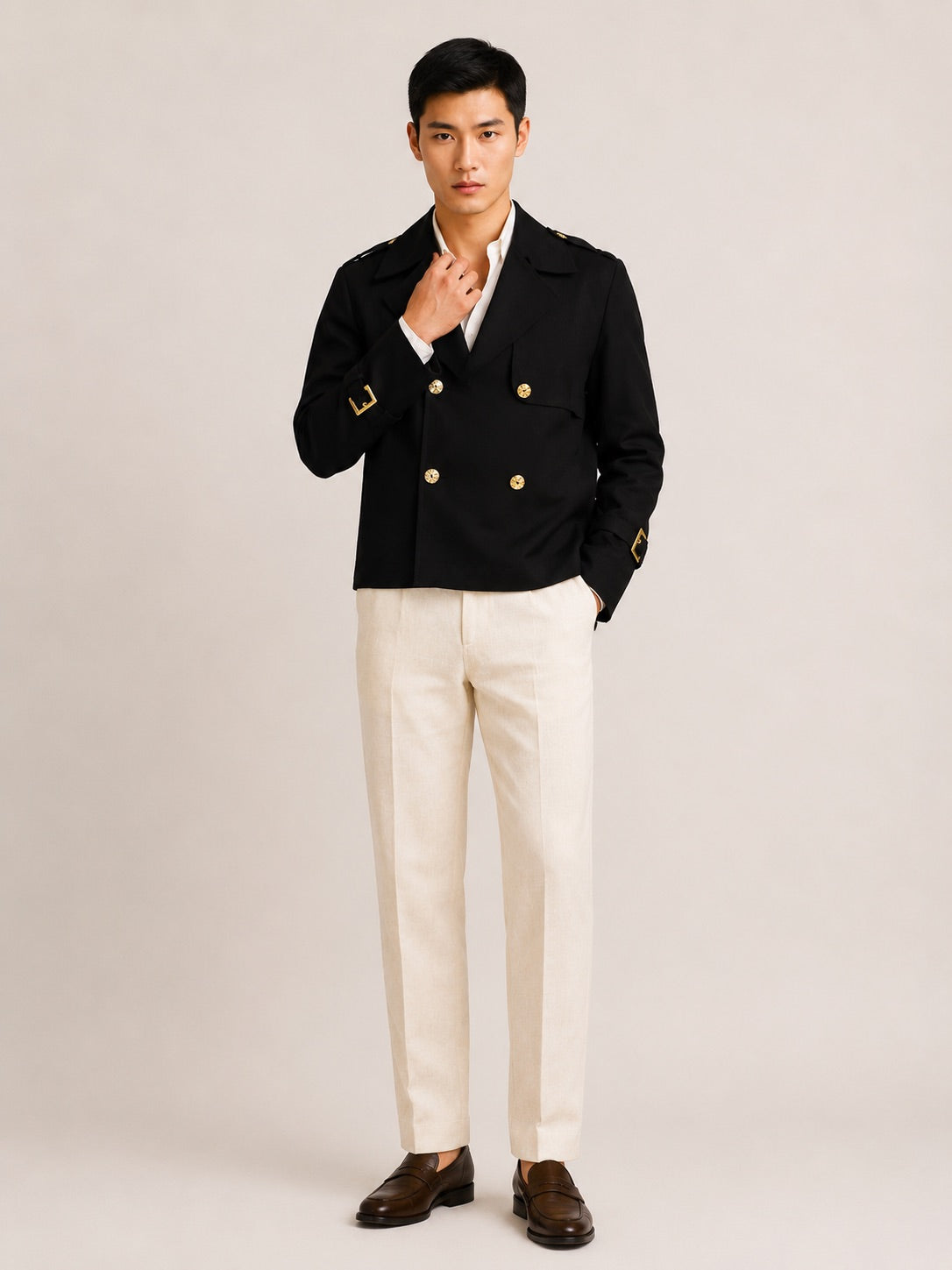 CROPPED DOUBLE BREASTED JACKET