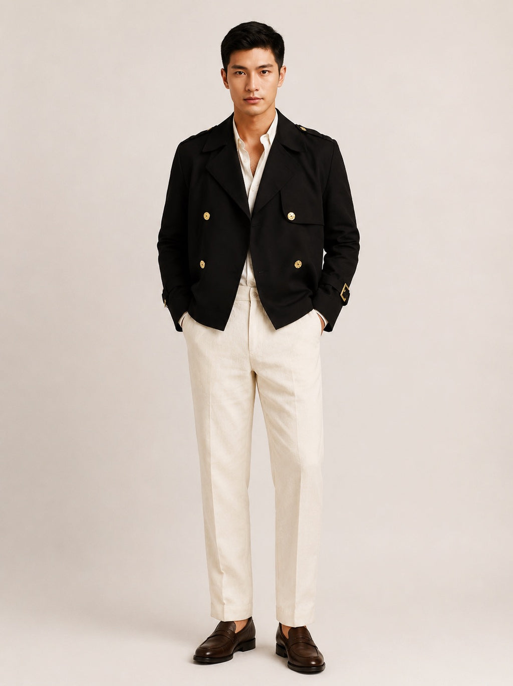 CROPPED DOUBLE BREASTED JACKET