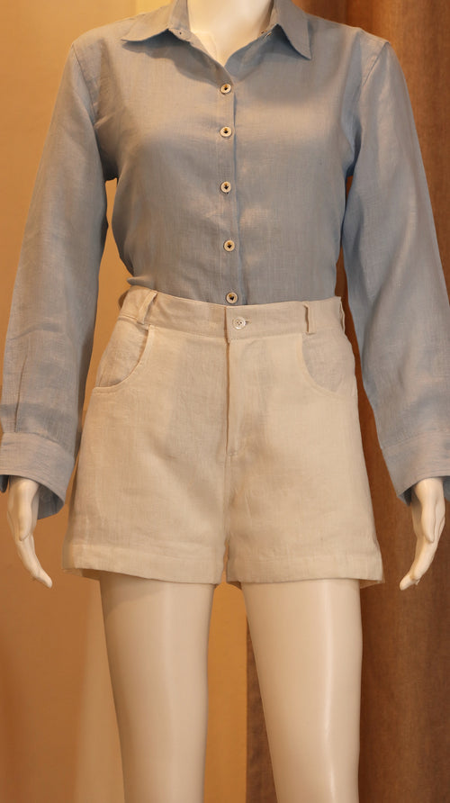 100% linen shorts
