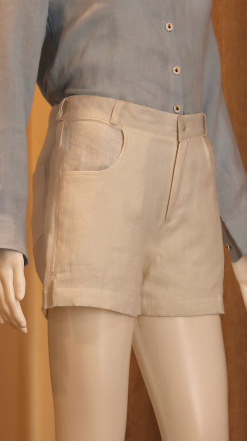 100% linen shorts