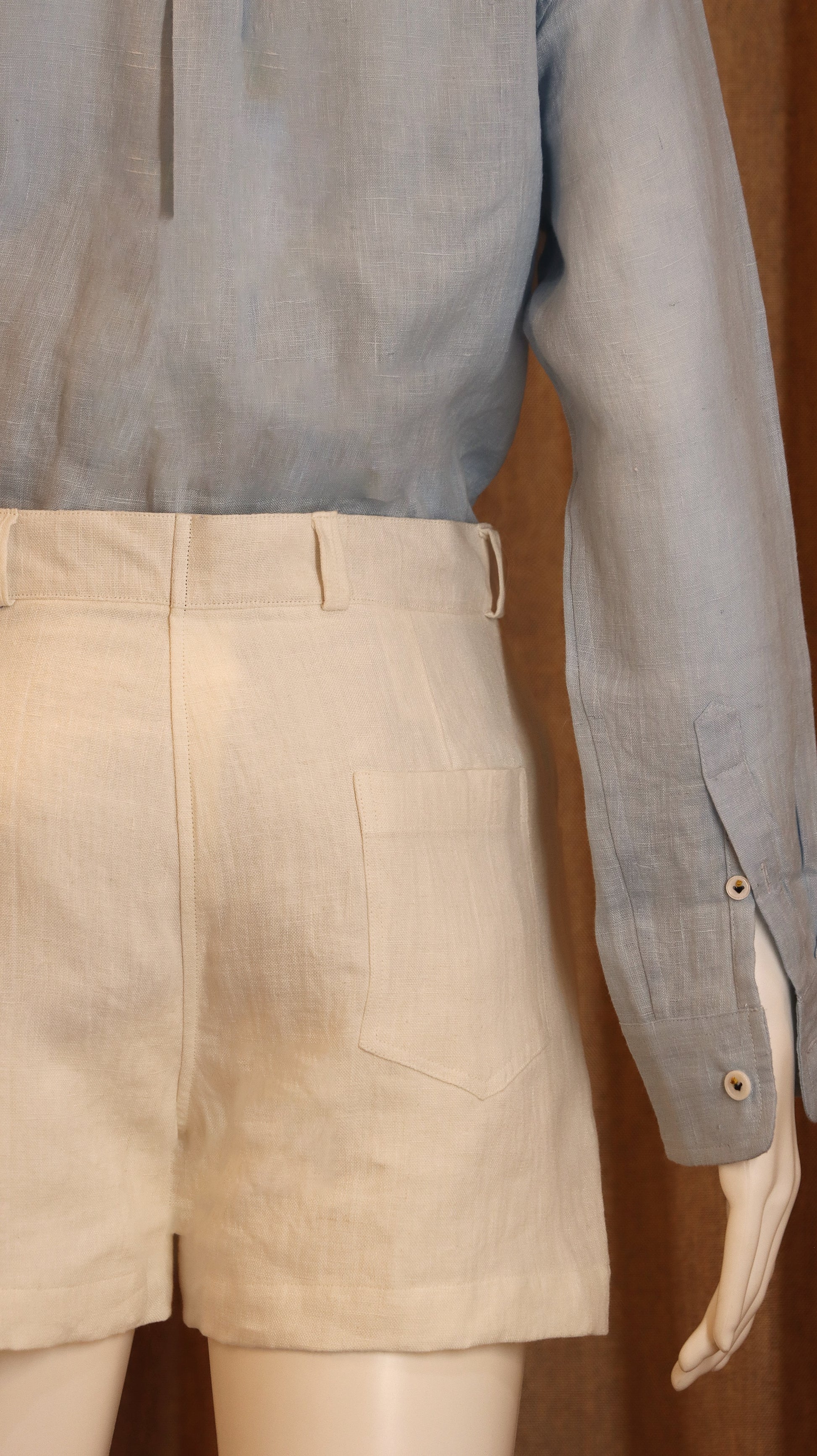 100% linen shorts