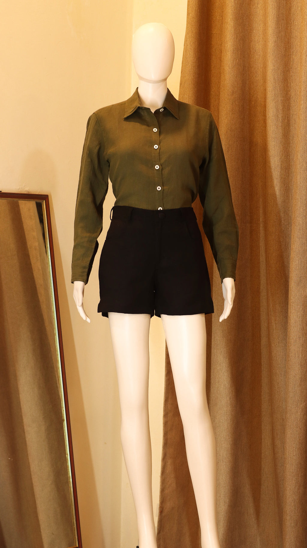 100% linen shorts