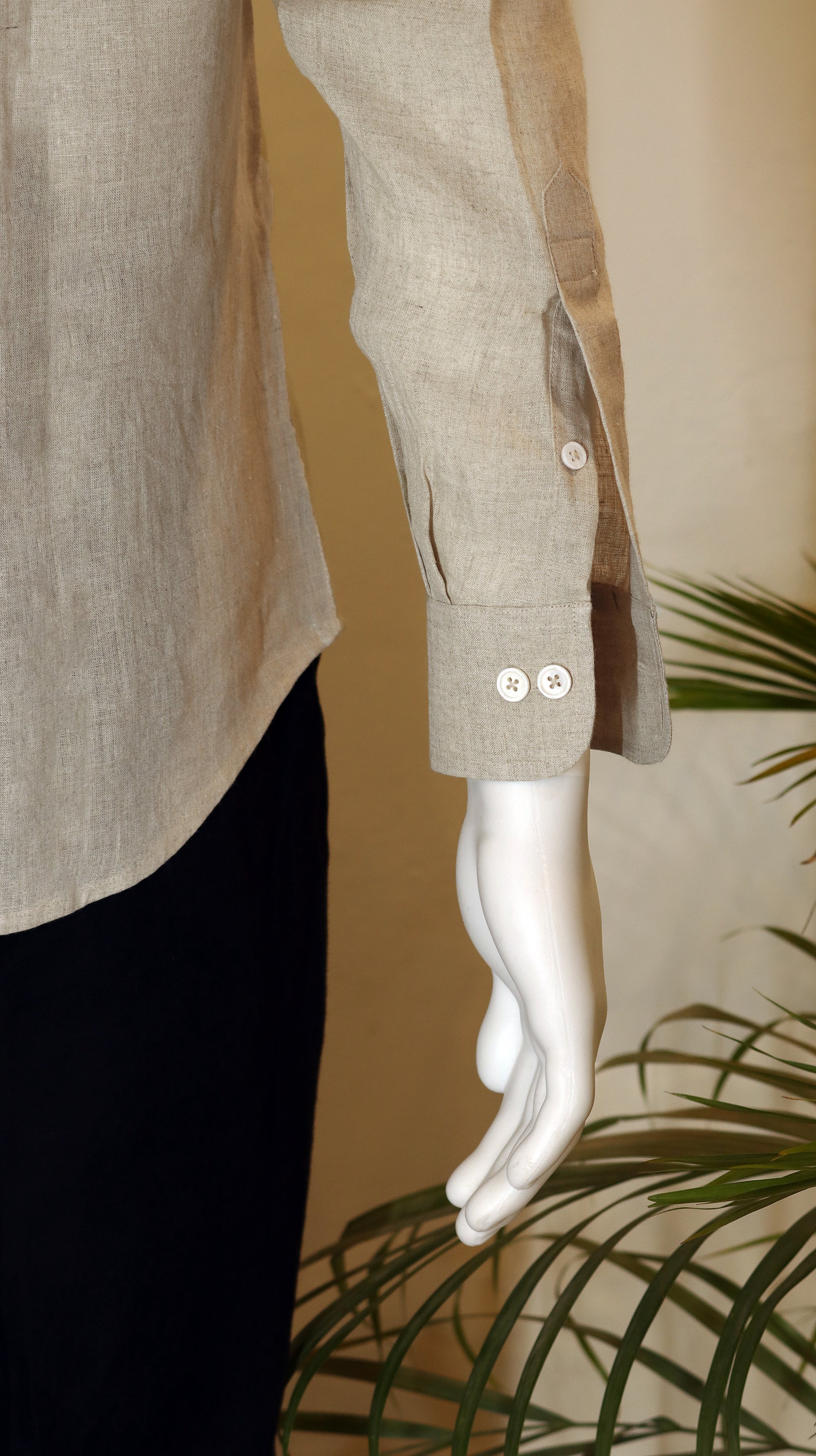 BEIGE LINEN SHIRT (100% Linen)