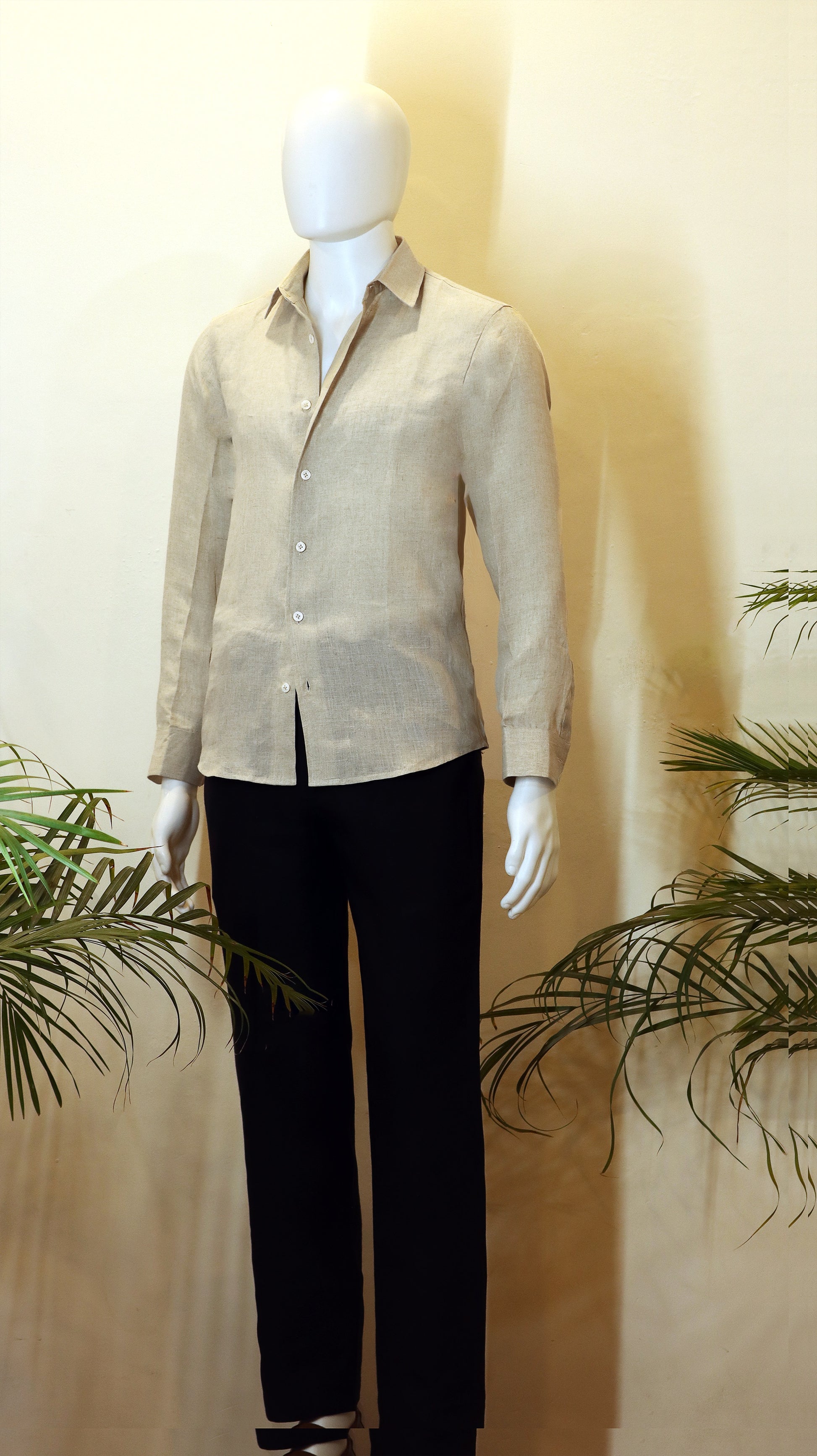 BEIGE LINEN SHIRT (100% Linen)