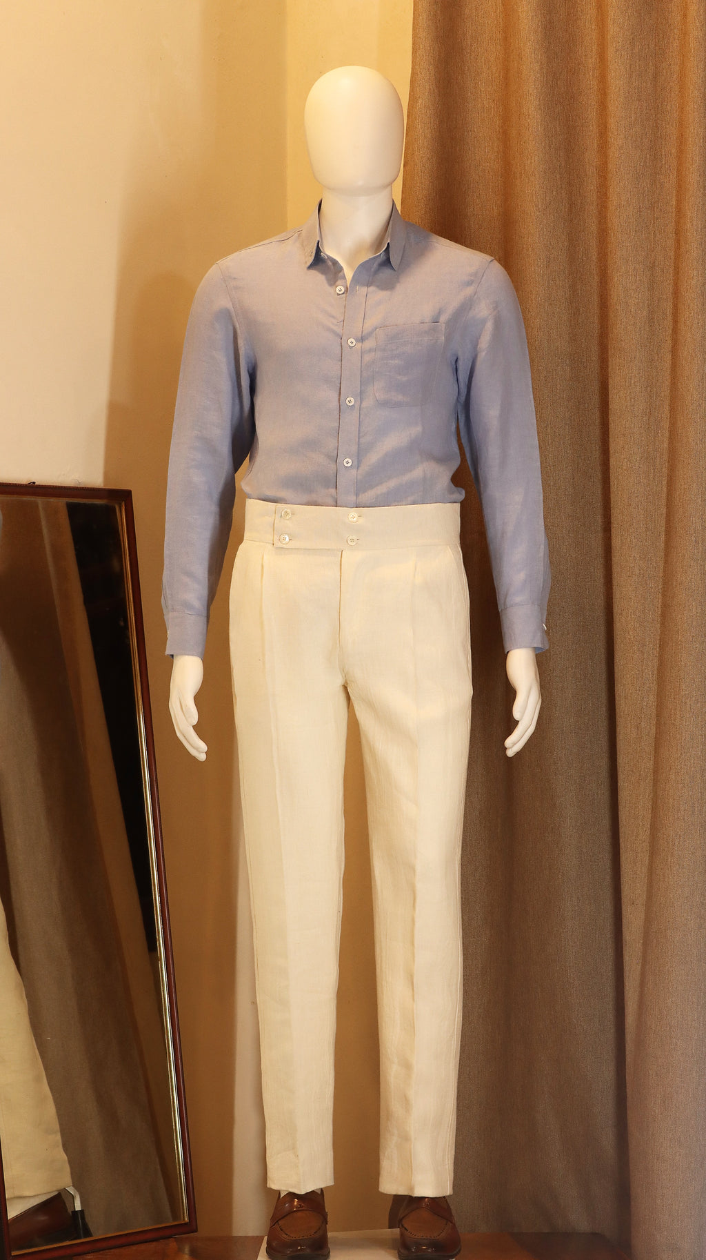 IV BUTTON LINEN PANTS (100% Linen)