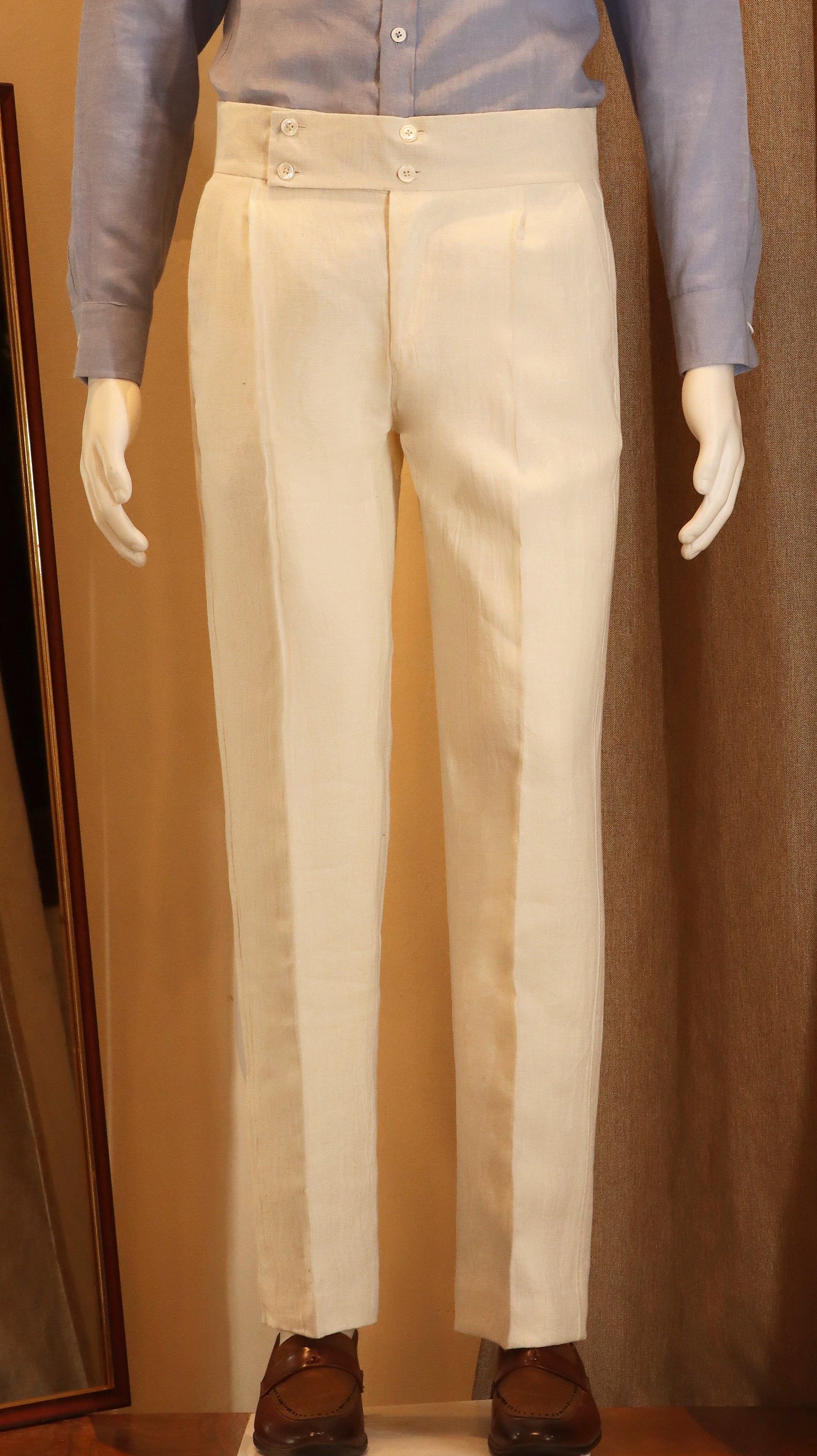 IV BUTTON LINEN PANTS (100% Linen)