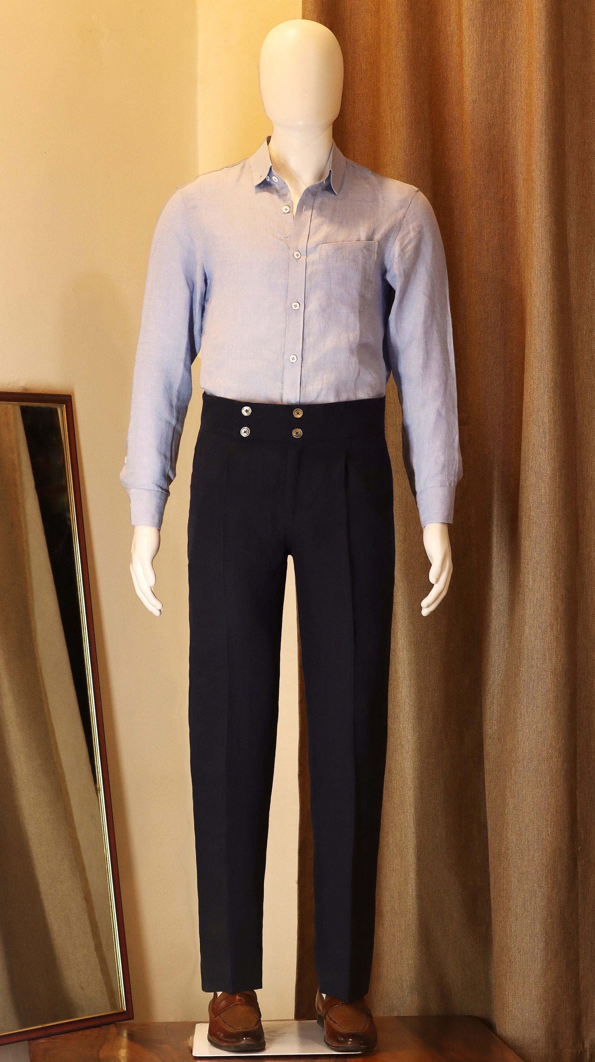 IV BUTTON LINEN PANTS (100% Linen)