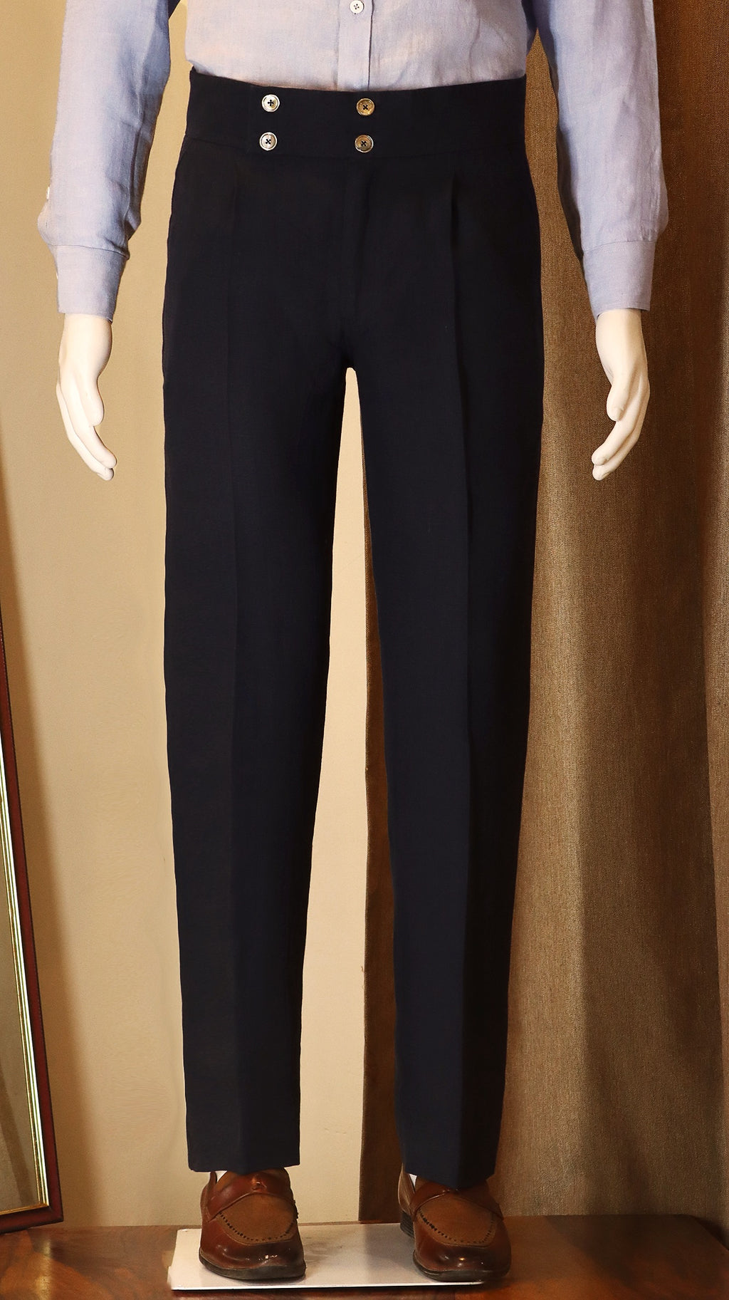IV BUTTON LINEN PANTS (100% Linen)