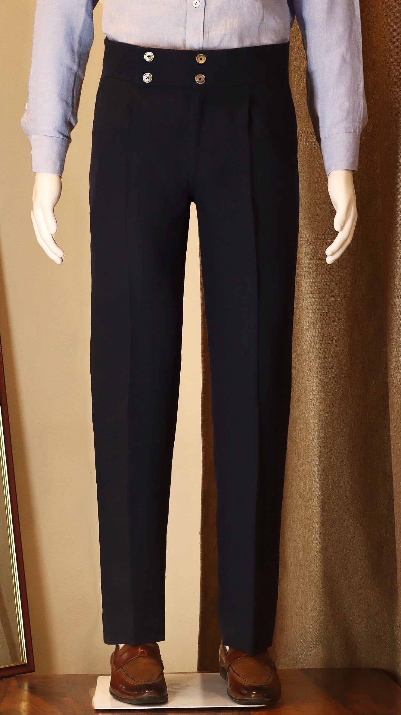 IV BUTTON LINEN PANTS (100% Linen)