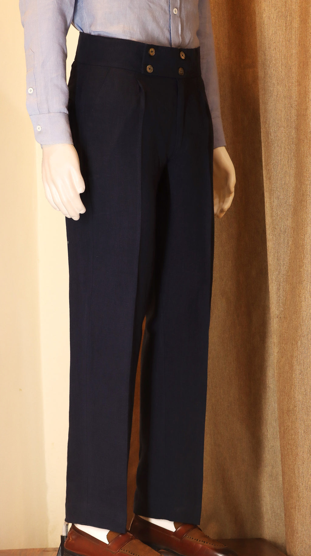 IV BUTTON LINEN PANTS (100% Linen)