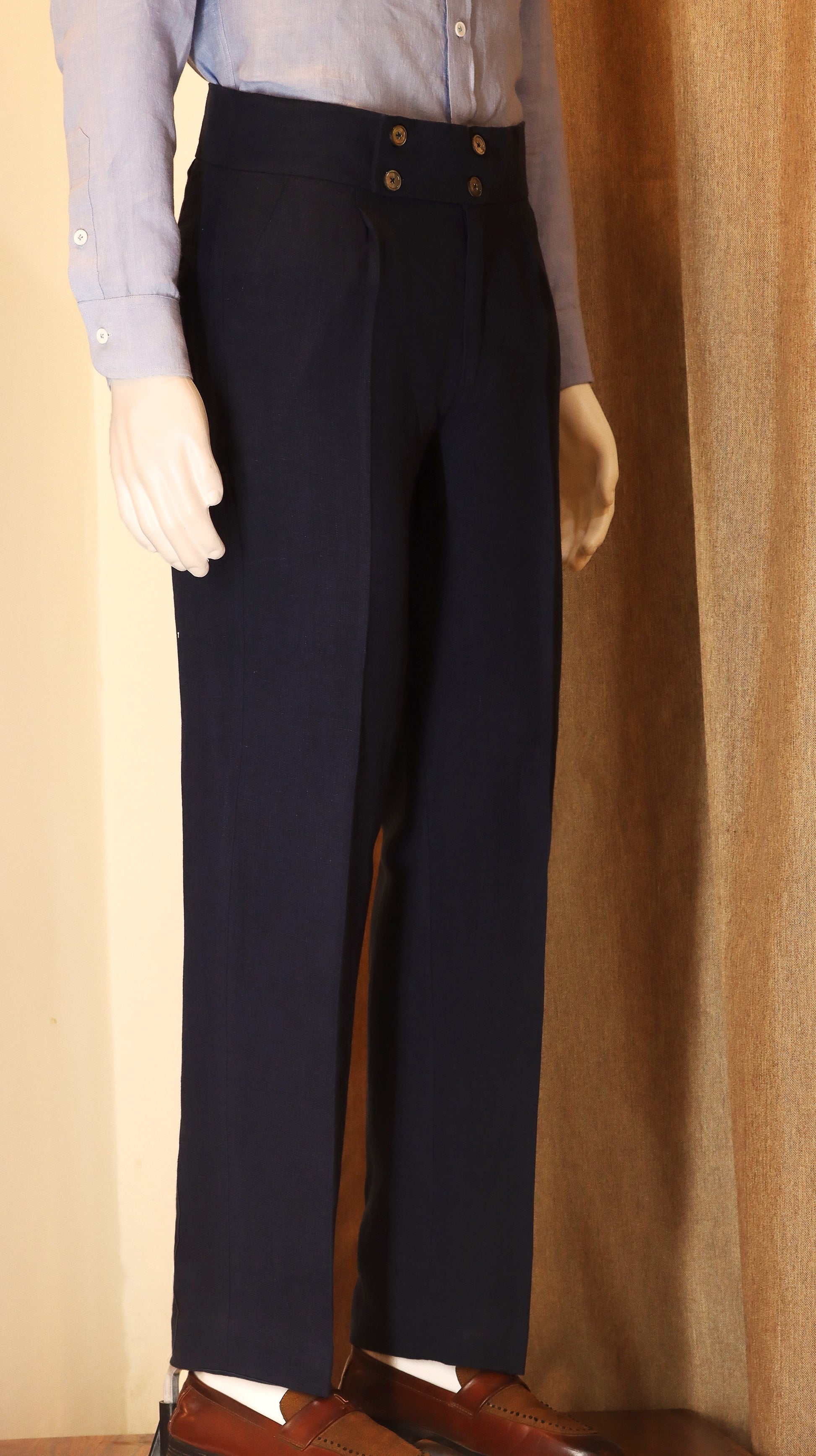 IV BUTTON LINEN PANTS (100% Linen)