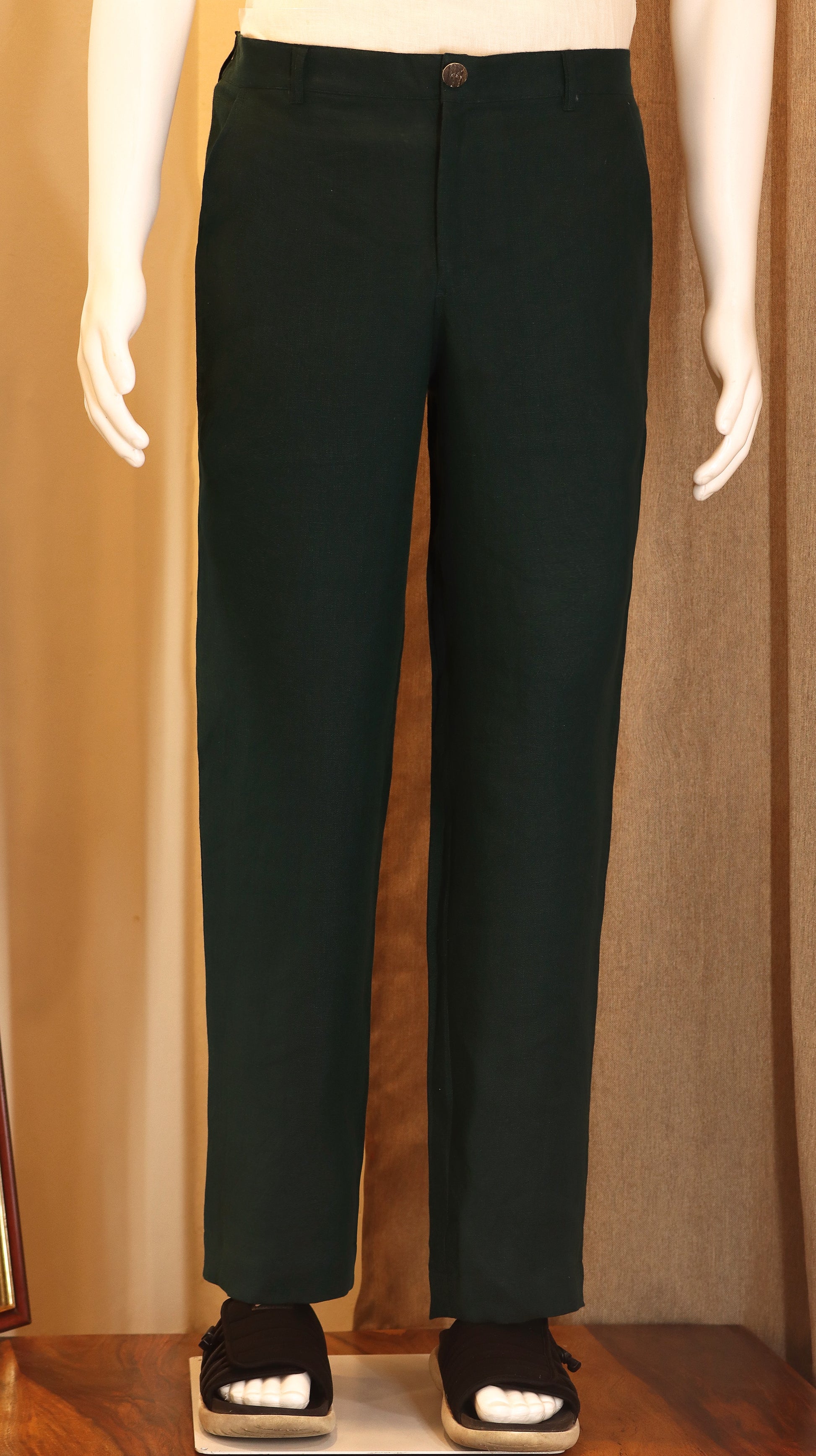 LOOSE-FIT LINEN TROUSERS (100% Linen)