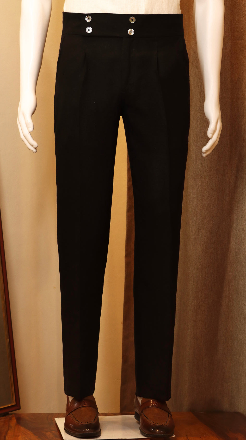 IV BUTTON LINEN PANTS (100% Linen)
