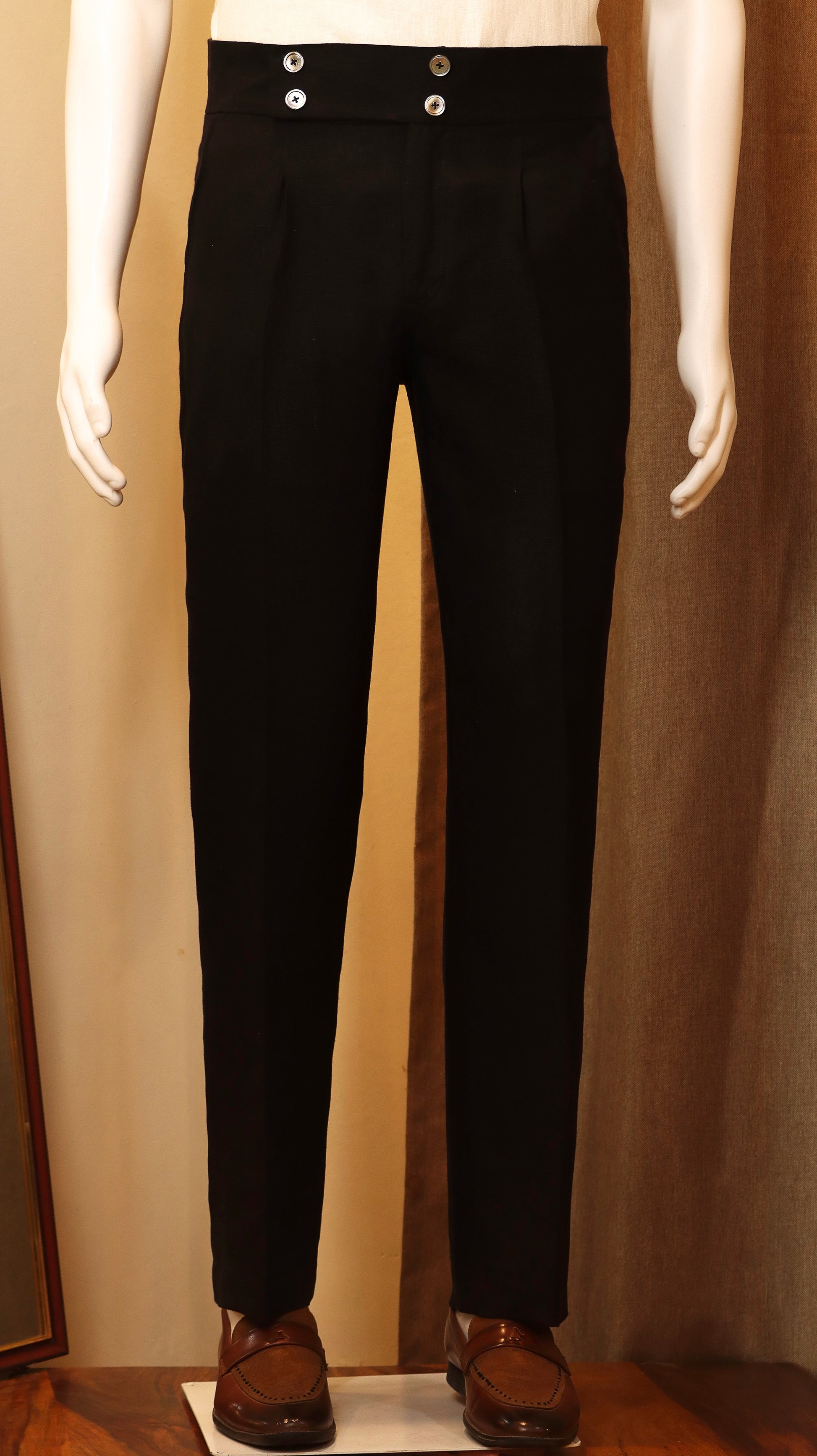 IV BUTTON LINEN PANTS (100% Linen)