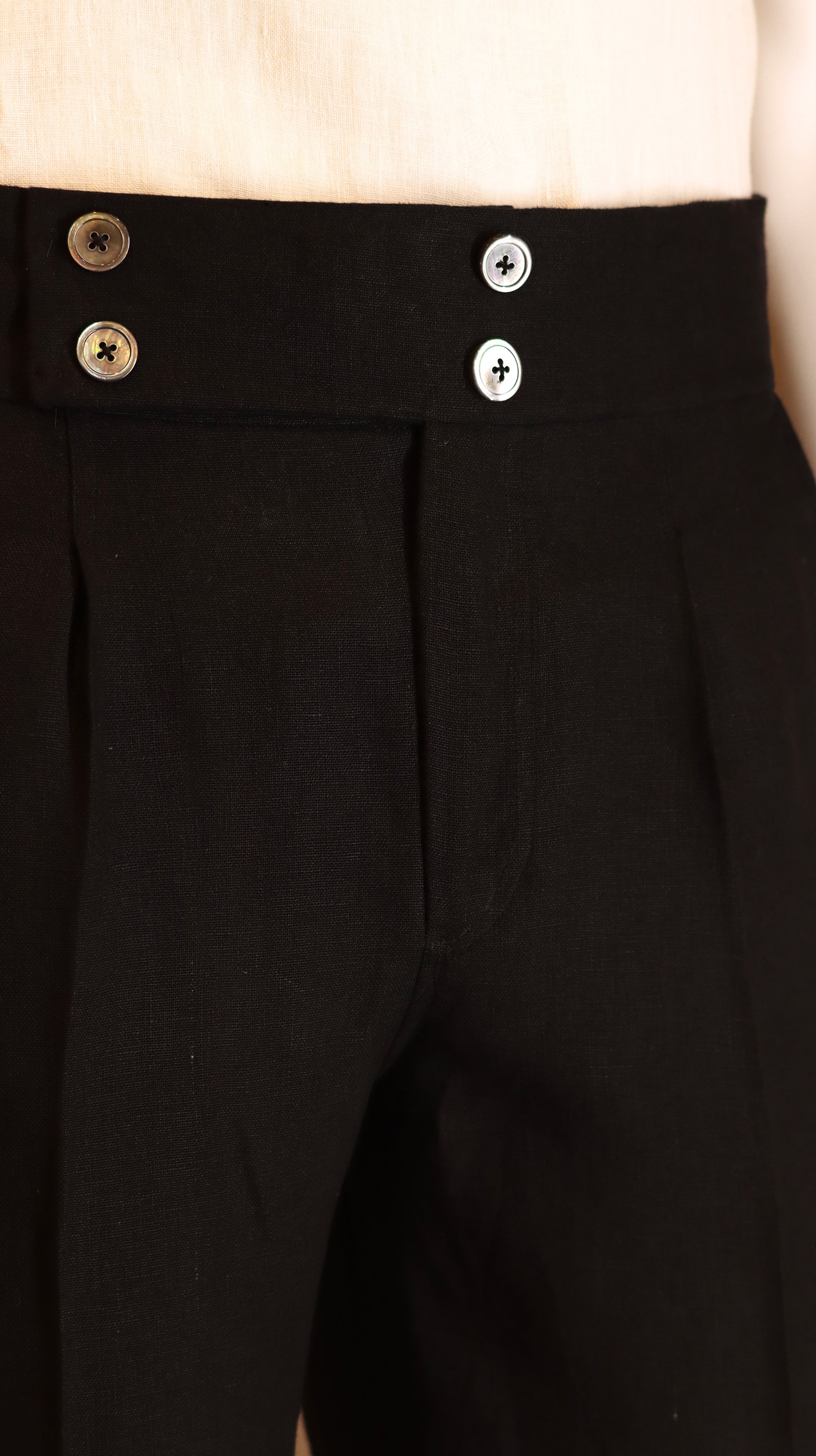 IV BUTTON LINEN PANTS (100% Linen)