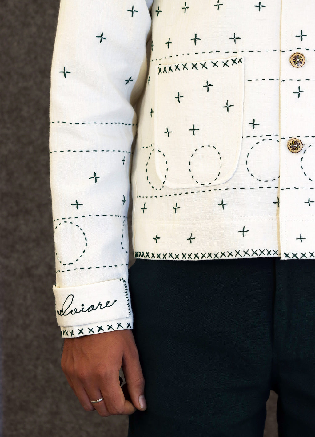 MINIMAL STITCHLINE JACKET (100% Linen)