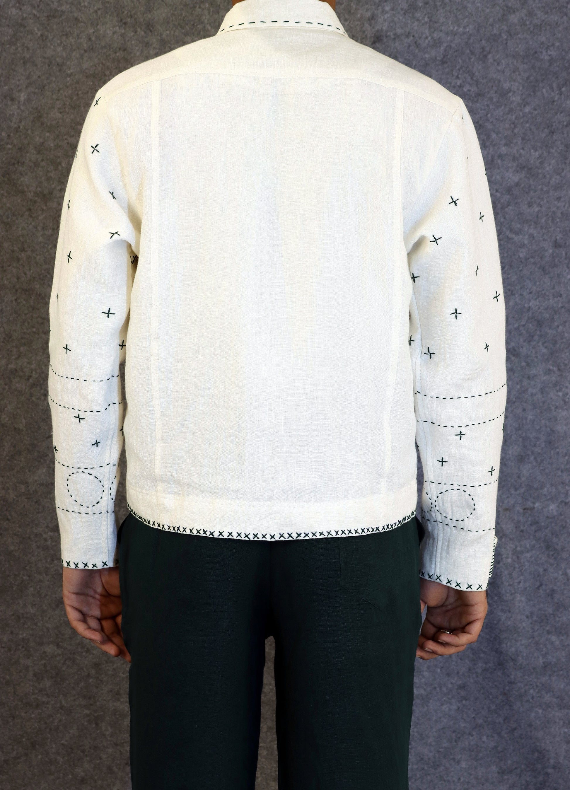 MINIMAL STITCHLINE JACKET (100% Linen)