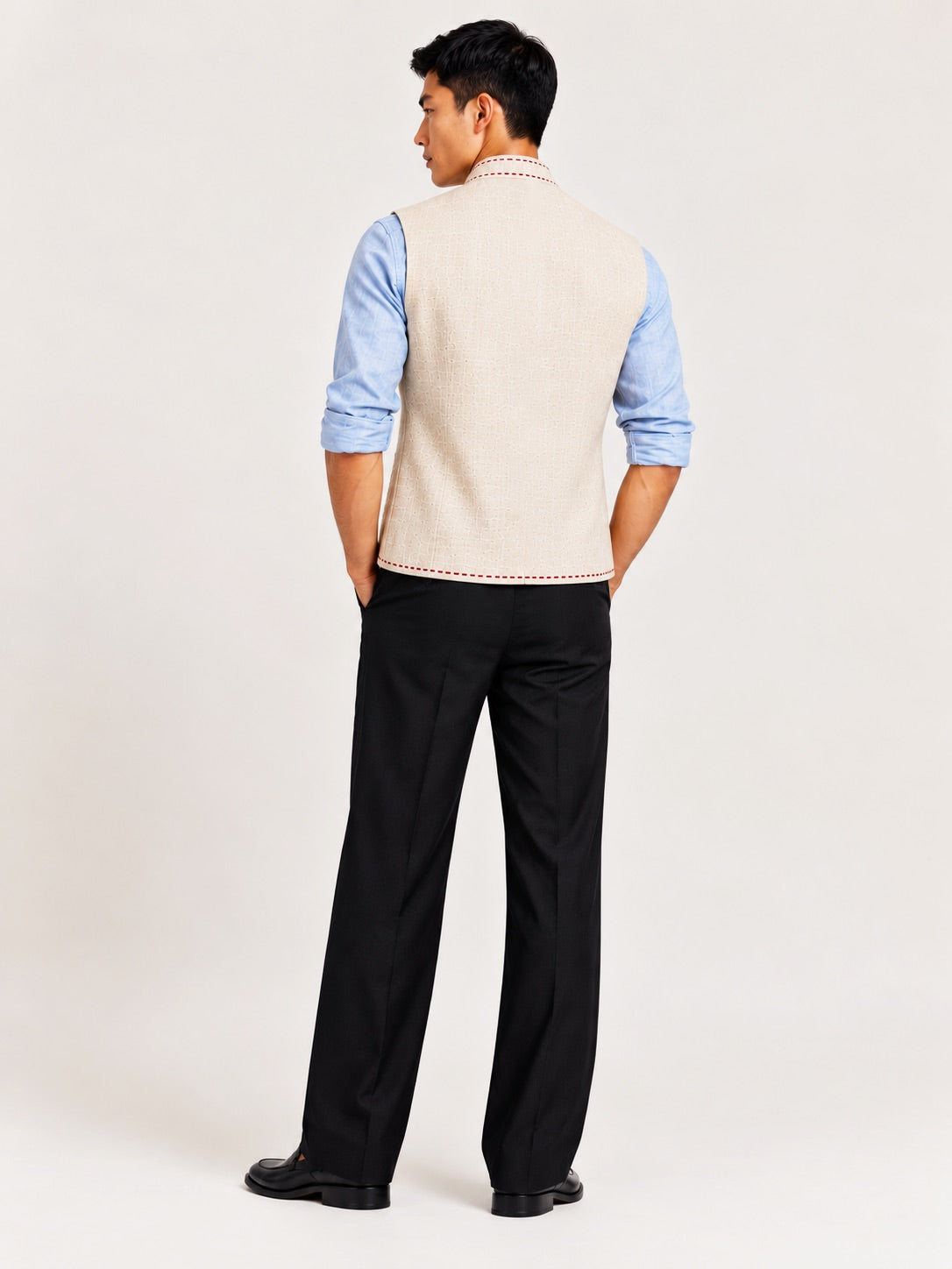 IVORY LINEN VEST