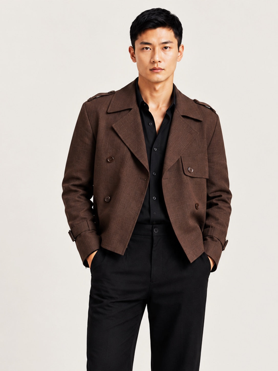 BROWN LINEN JACKET