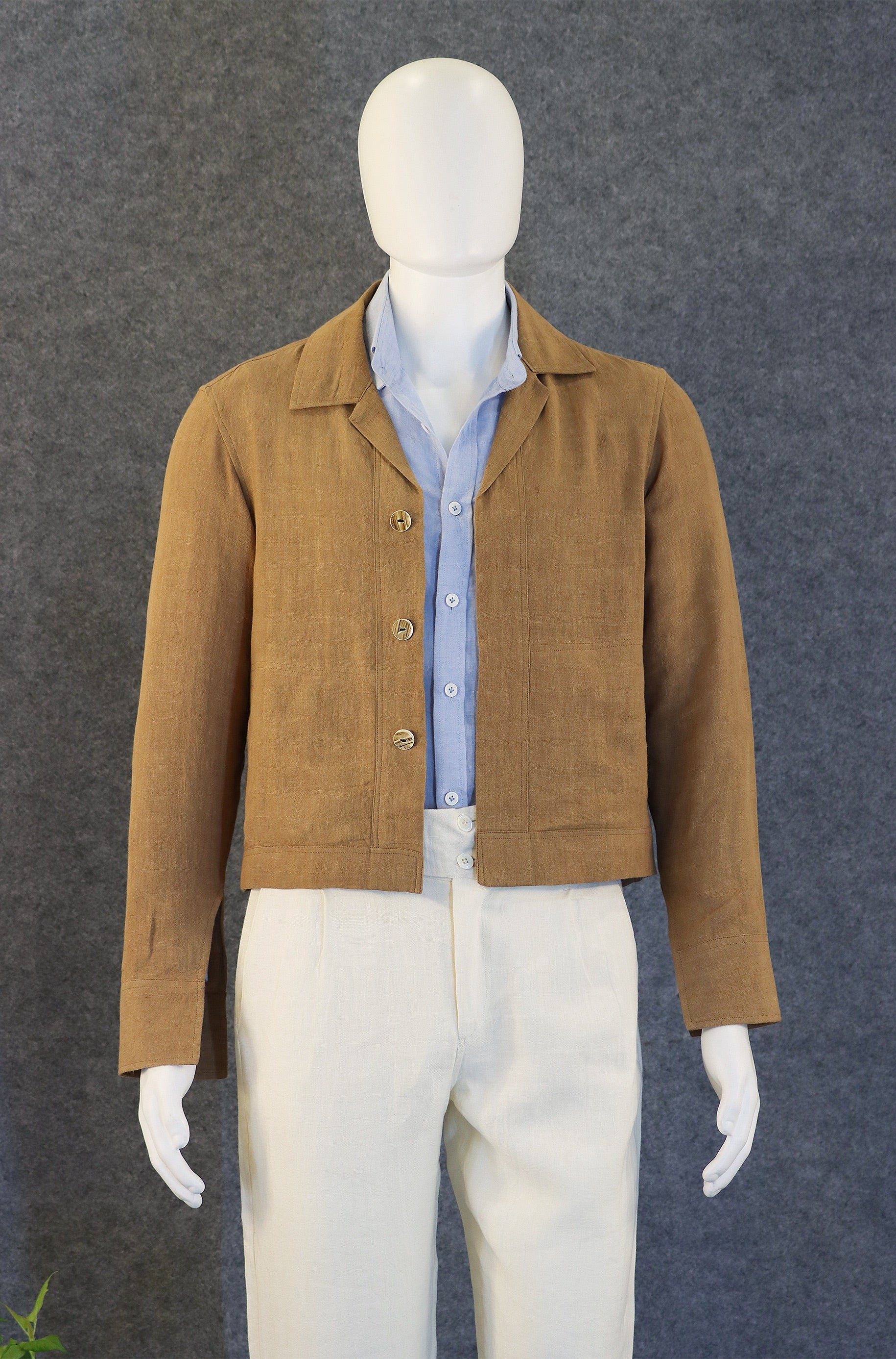 MOCHA MOUSSE JACKET (100% Linen)