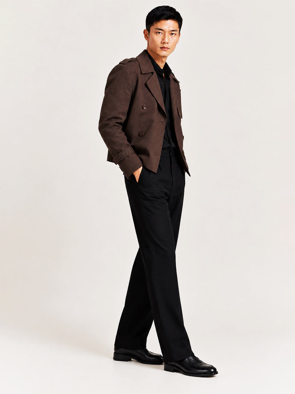 BROWN LINEN JACKET