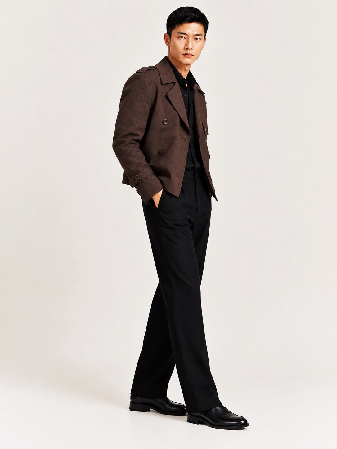 BROWN LINEN JACKET