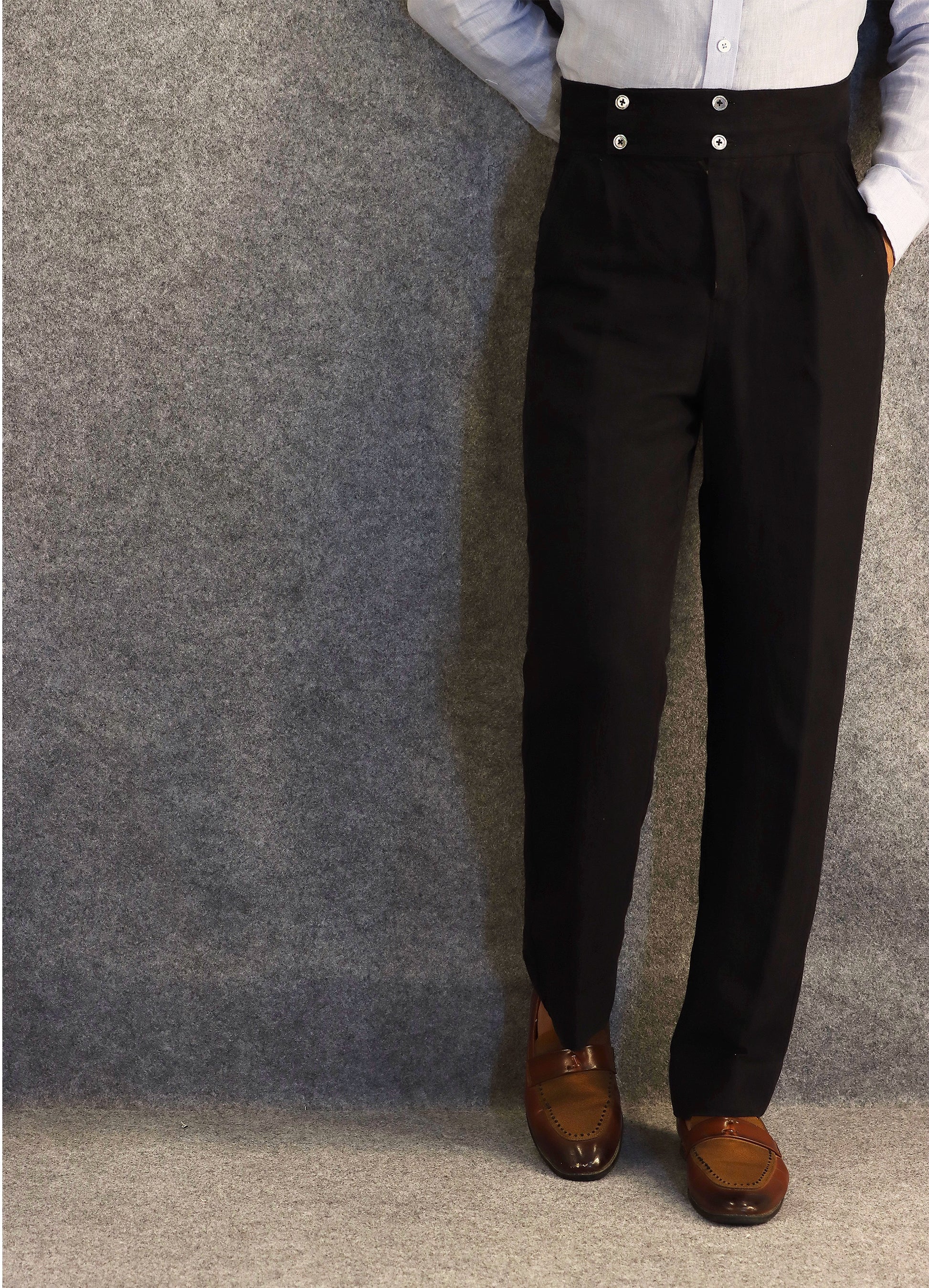 IV BUTTON LINEN PANTS (100% Linen)