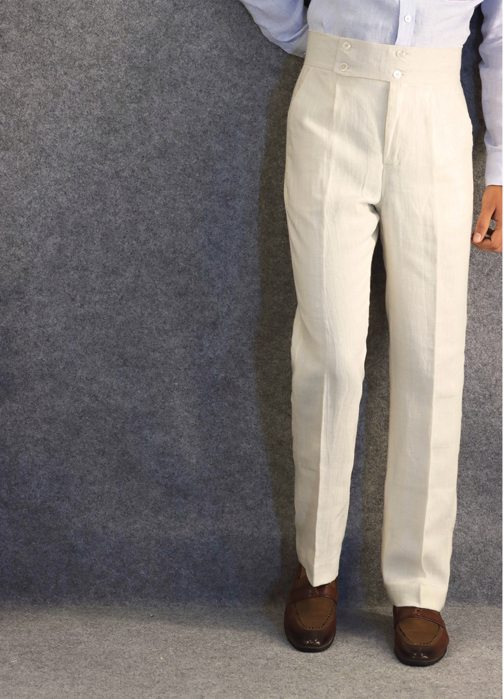 IV BUTTON LINEN PANTS (100% Linen)