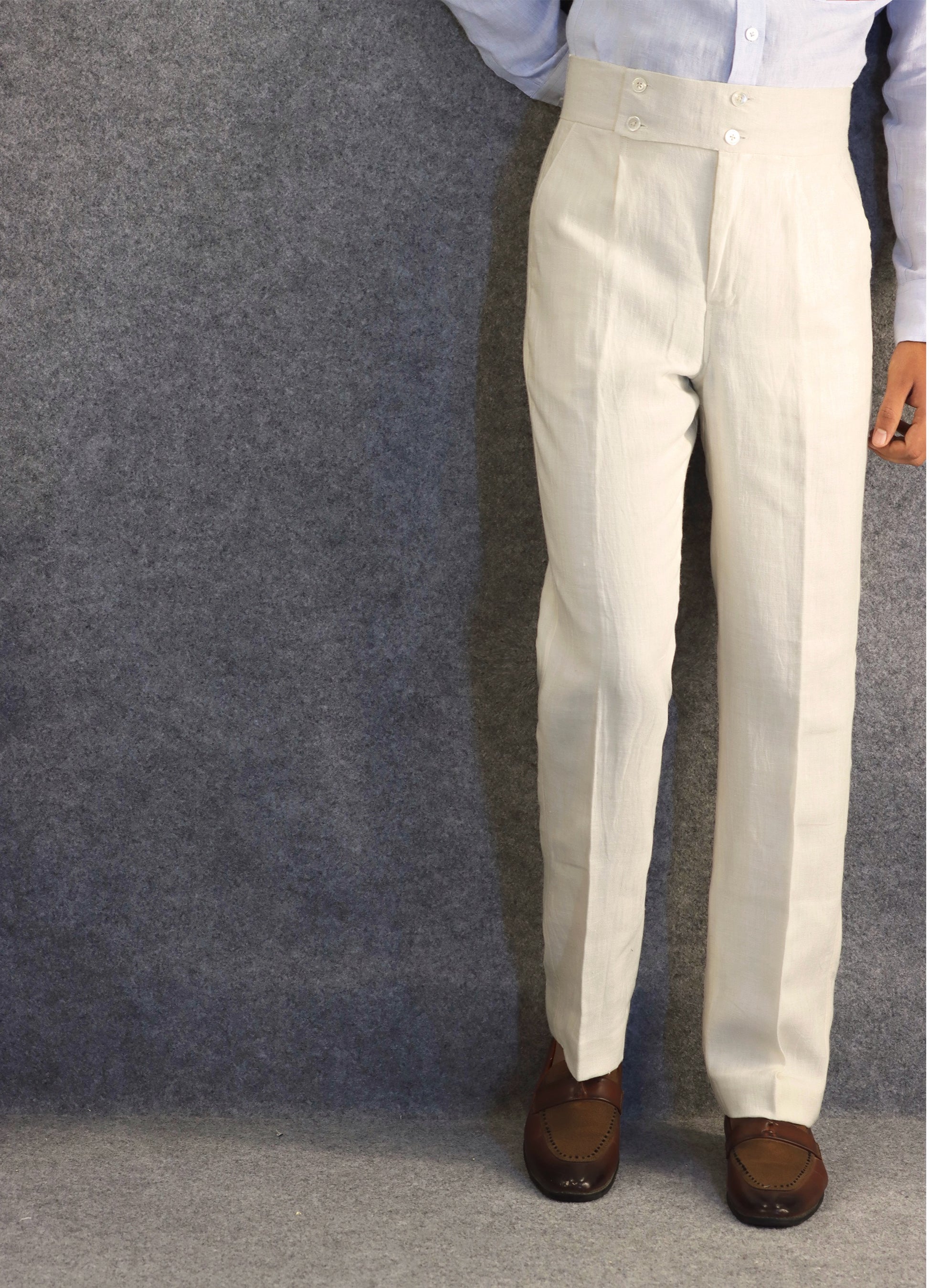 IV BUTTON LINEN PANTS (100% Linen)