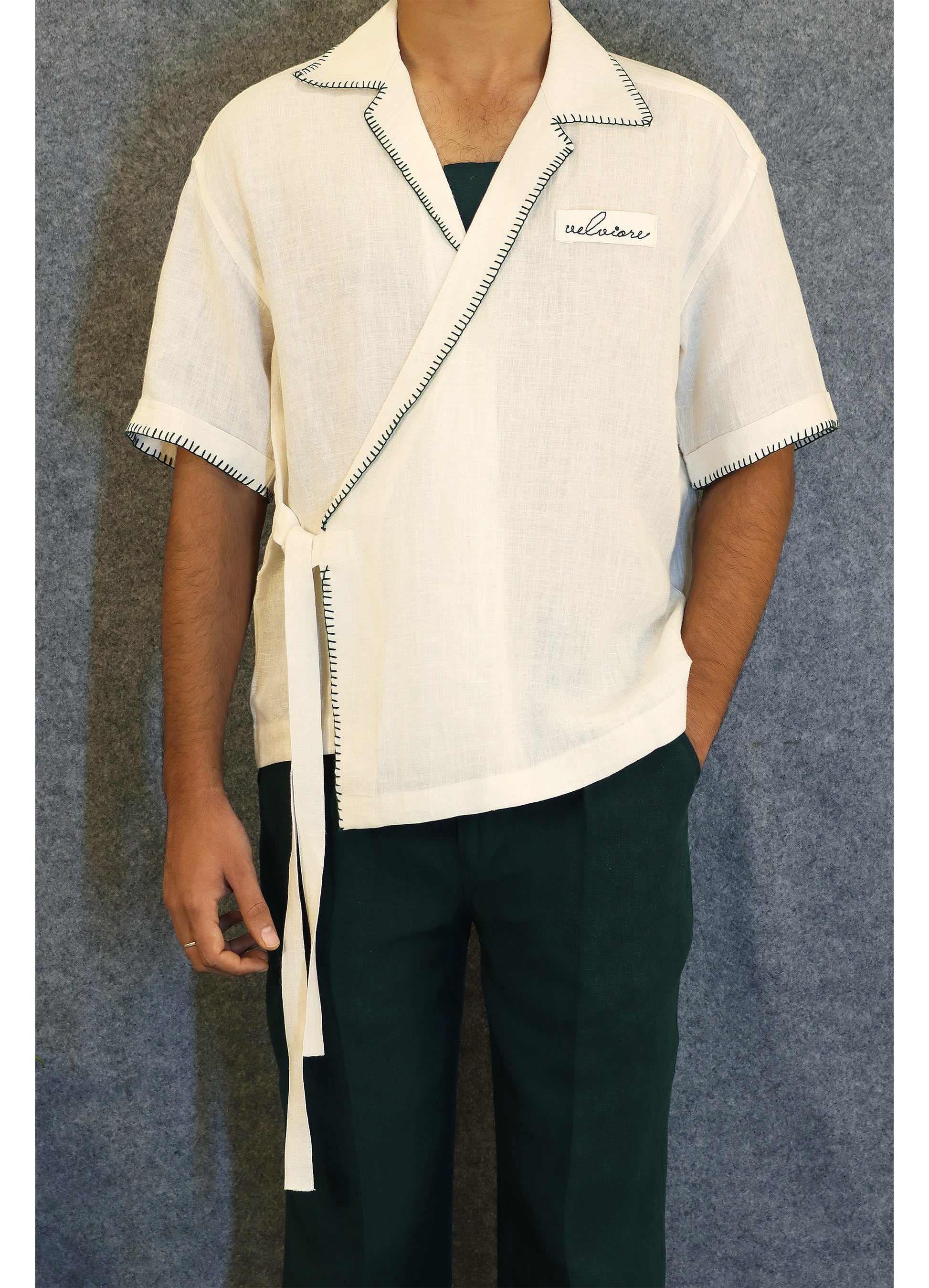 oyster white shirt (100% Linen)
