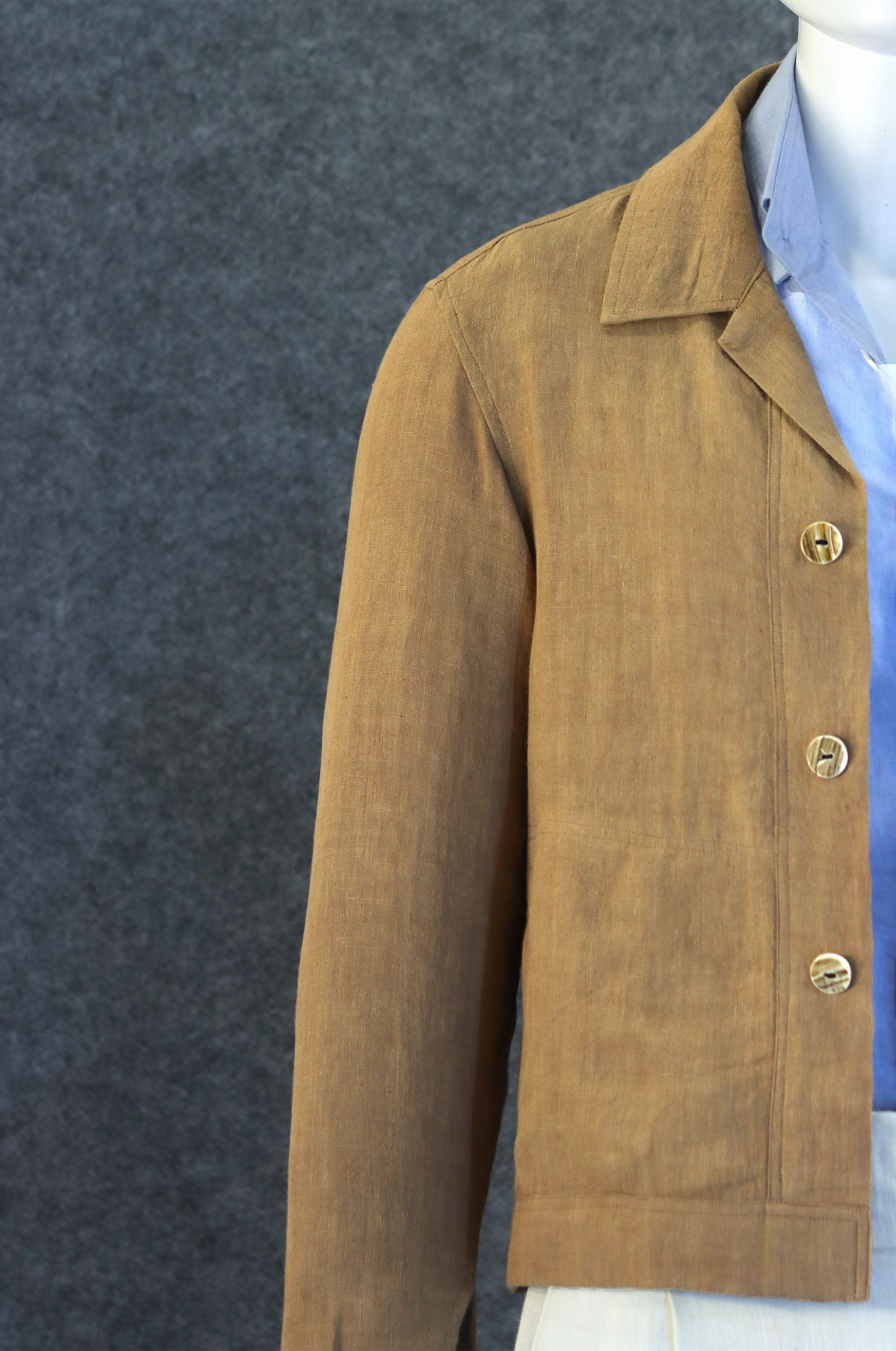 MOCHA MOUSSE JACKET (100% Linen)
