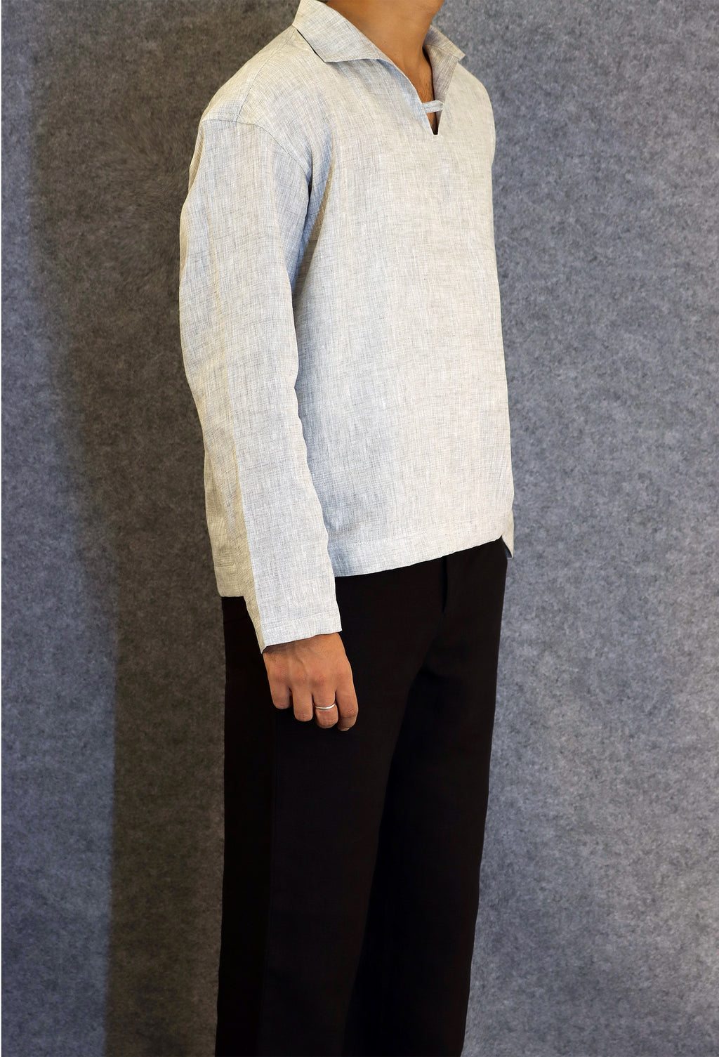 Slate Linen Pullover (100% Linen)
