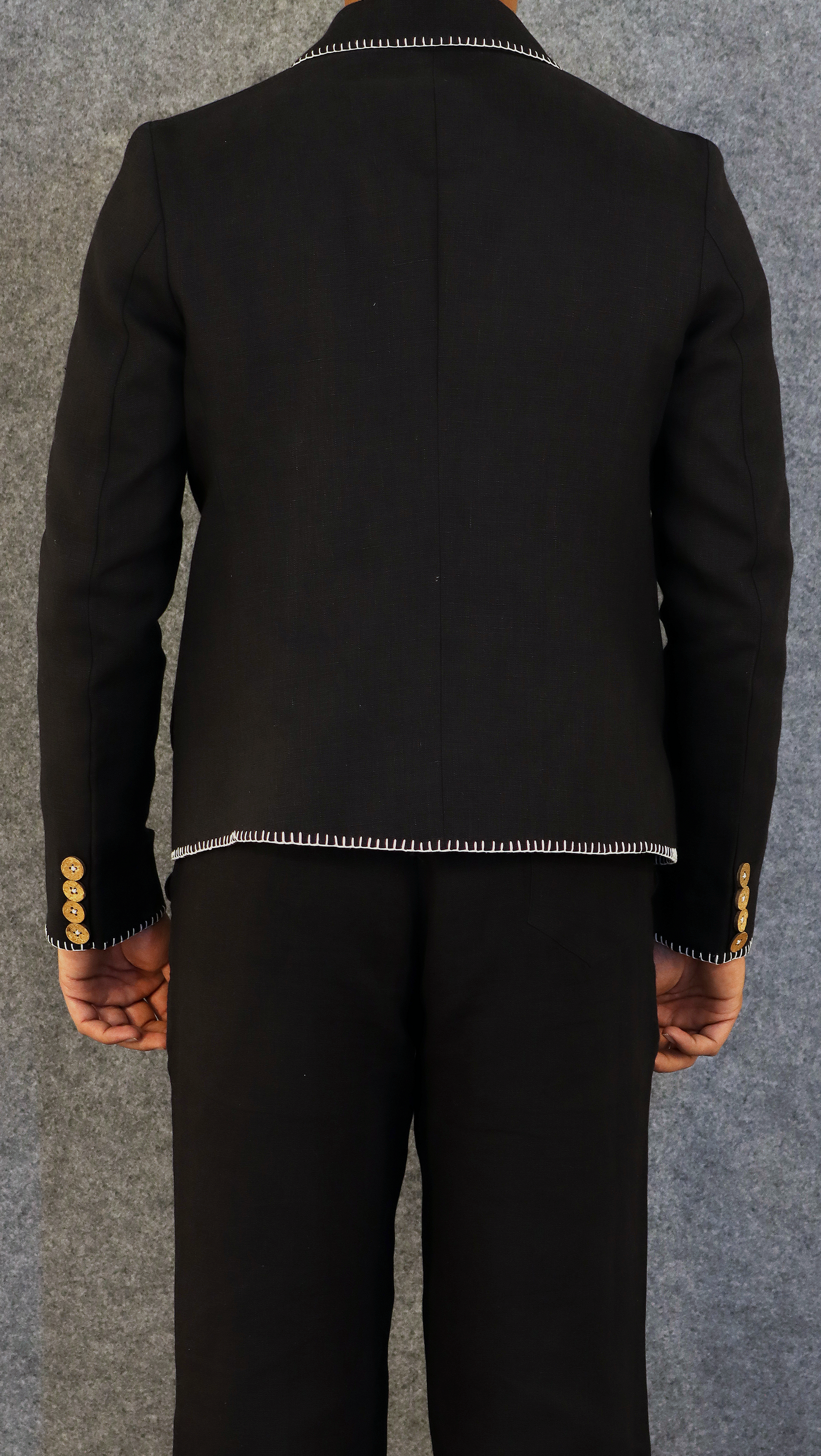 NOIR STITCHWORK JACKET (100% Linen)