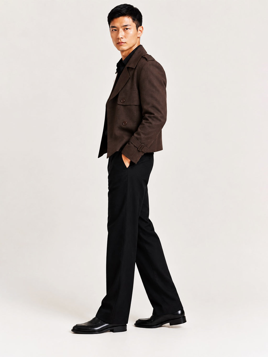 BROWN LINEN JACKET