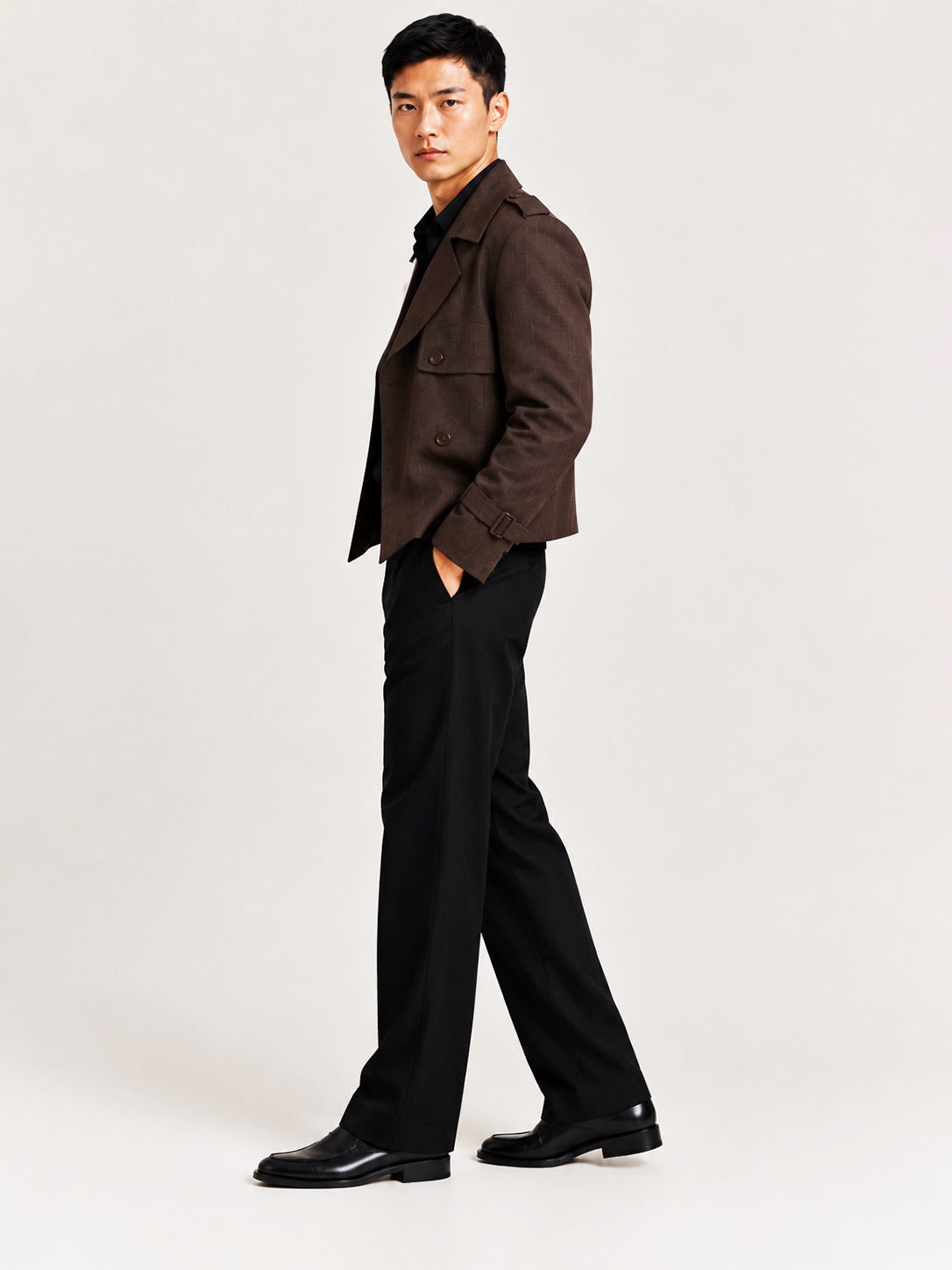 BROWN LINEN JACKET