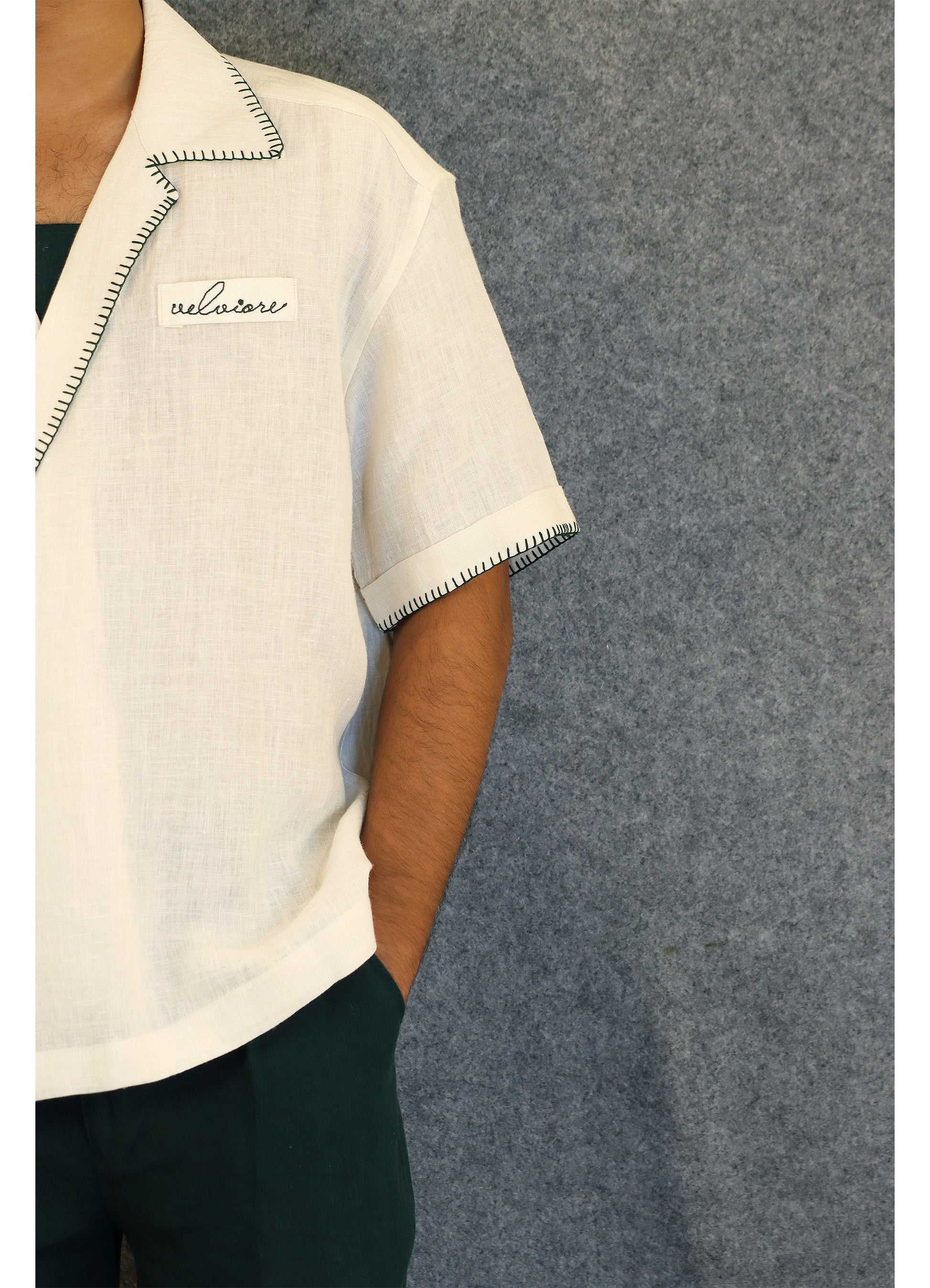 oyster white shirt (100% Linen)