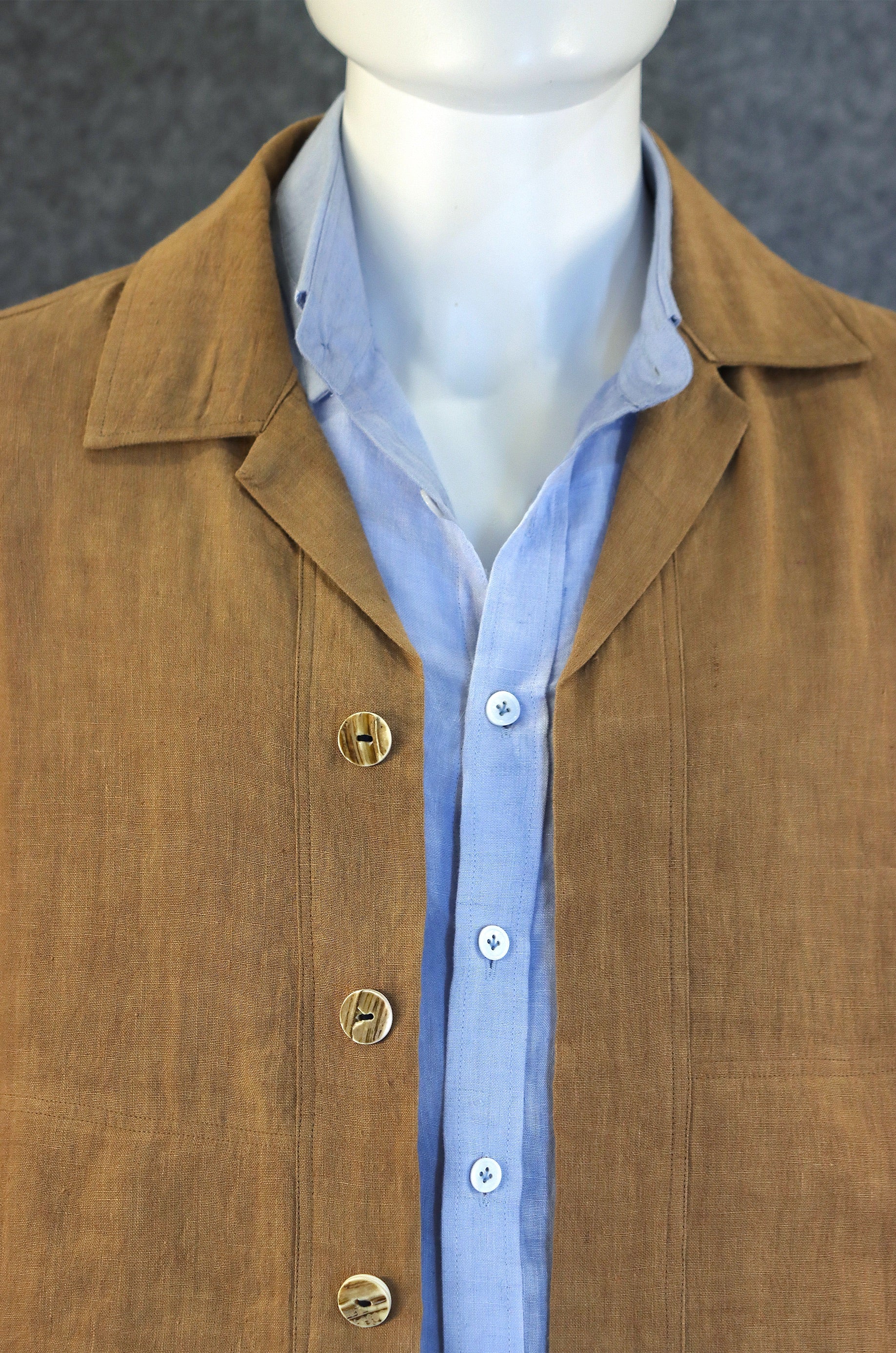 MOCHA MOUSSE JACKET (100% Linen)