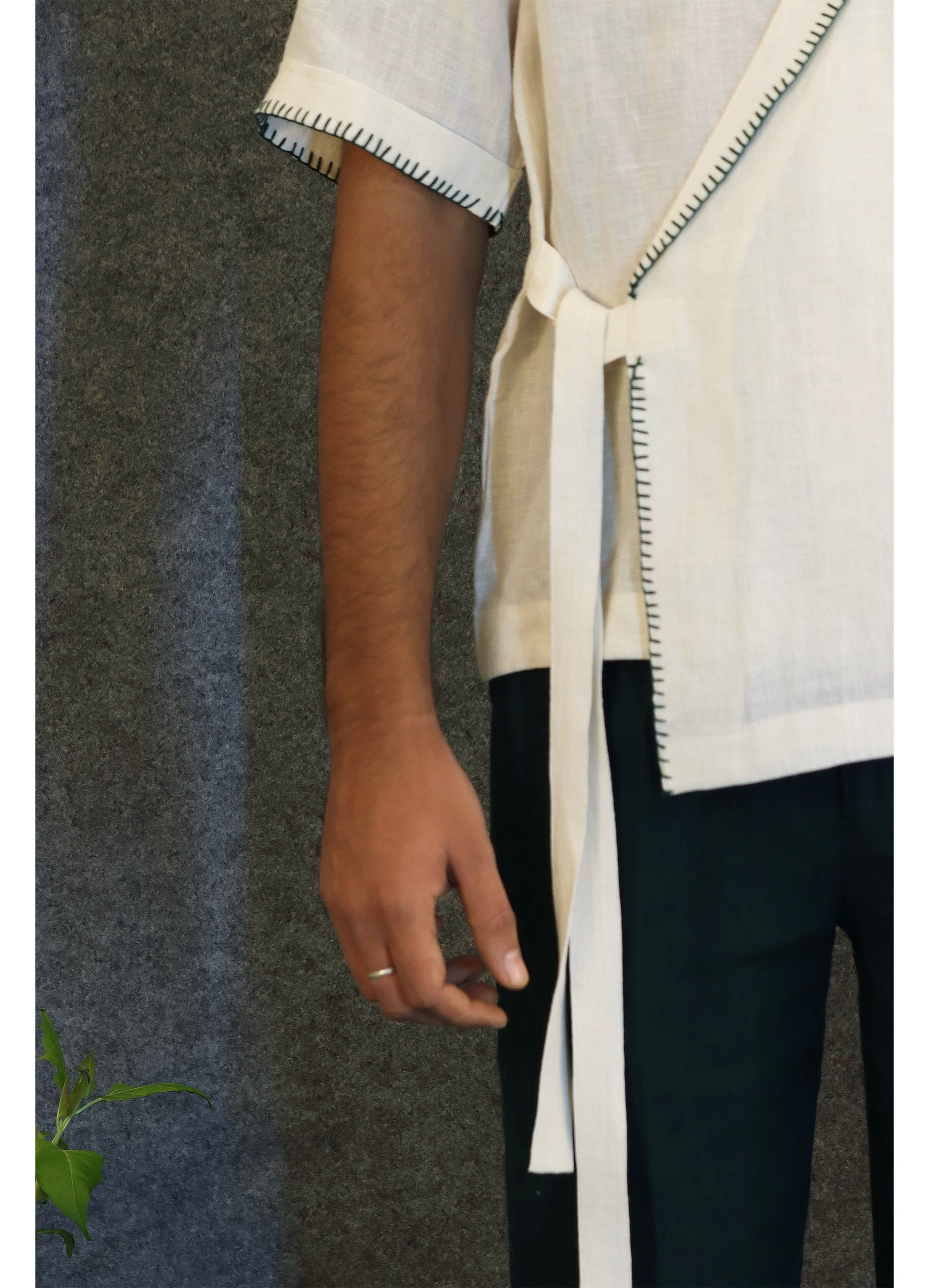 oyster white shirt (100% Linen)