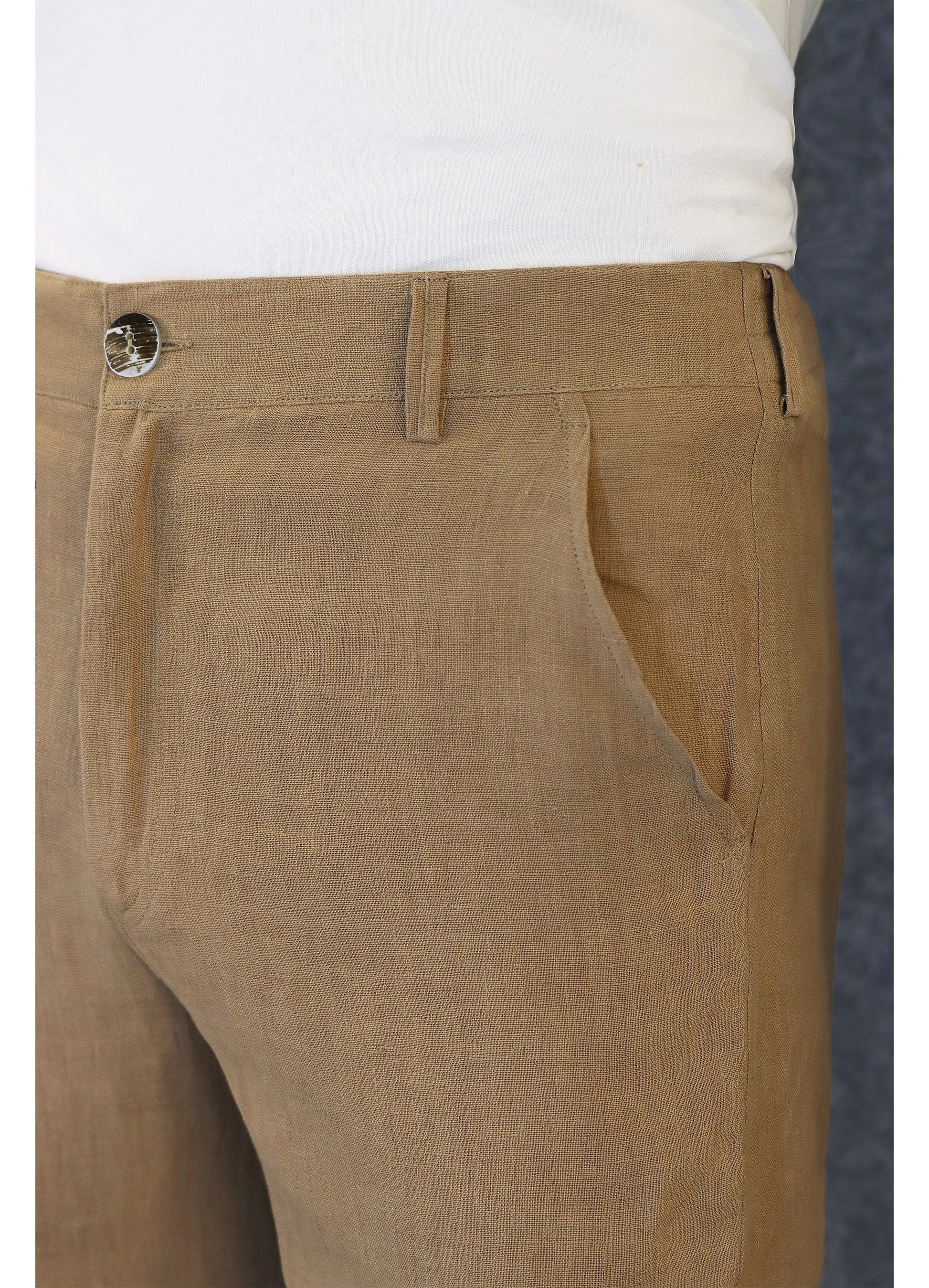LOOSE-FIT LINEN TROUSERS (100% Linen)