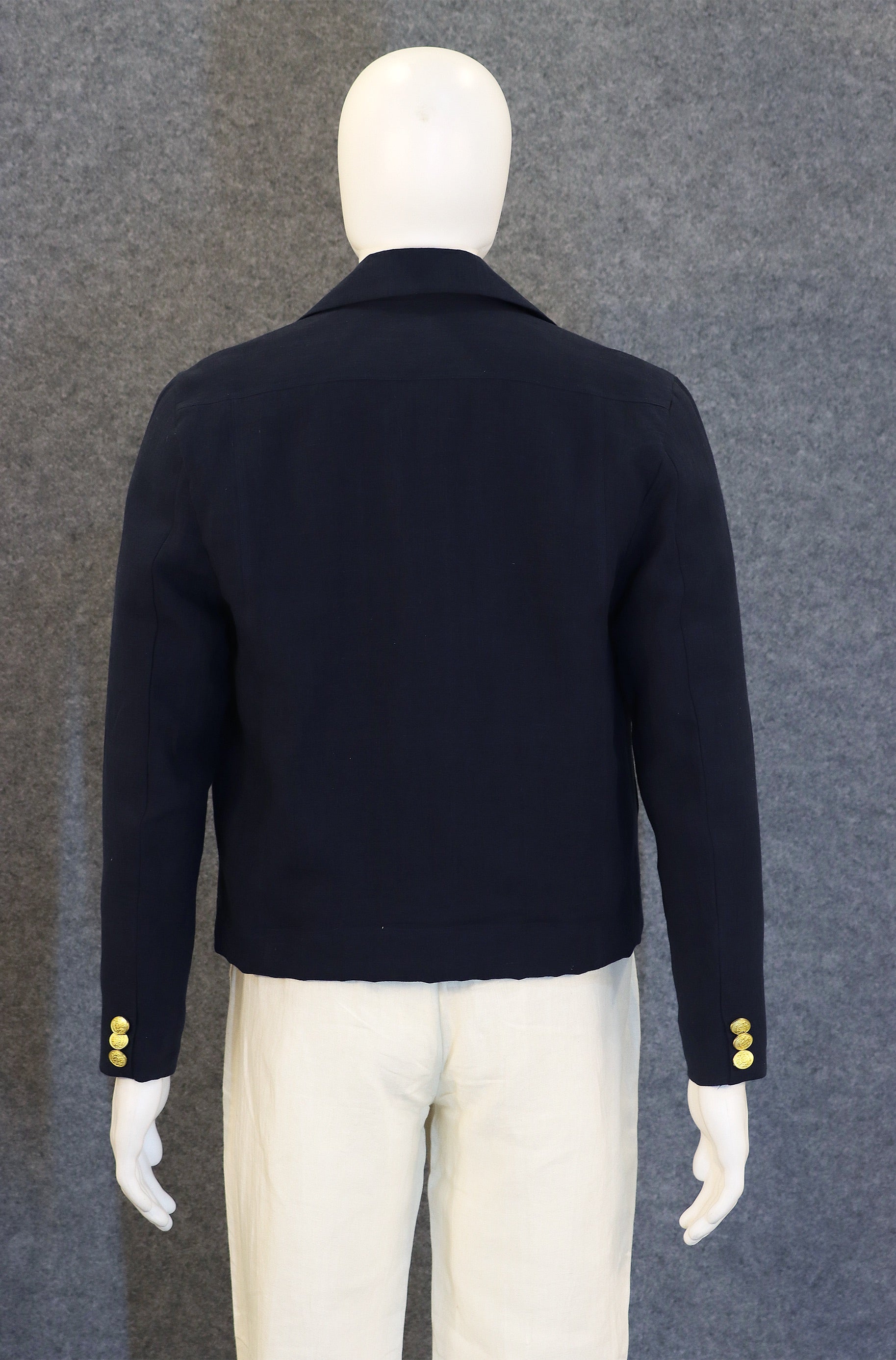 NAVY JACKET (100% Linen)